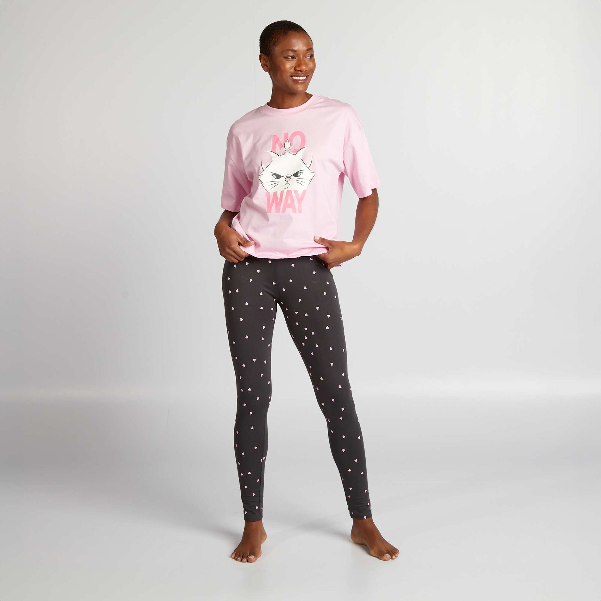 Long 'Marie' pyjamas - 2-piece set PINK