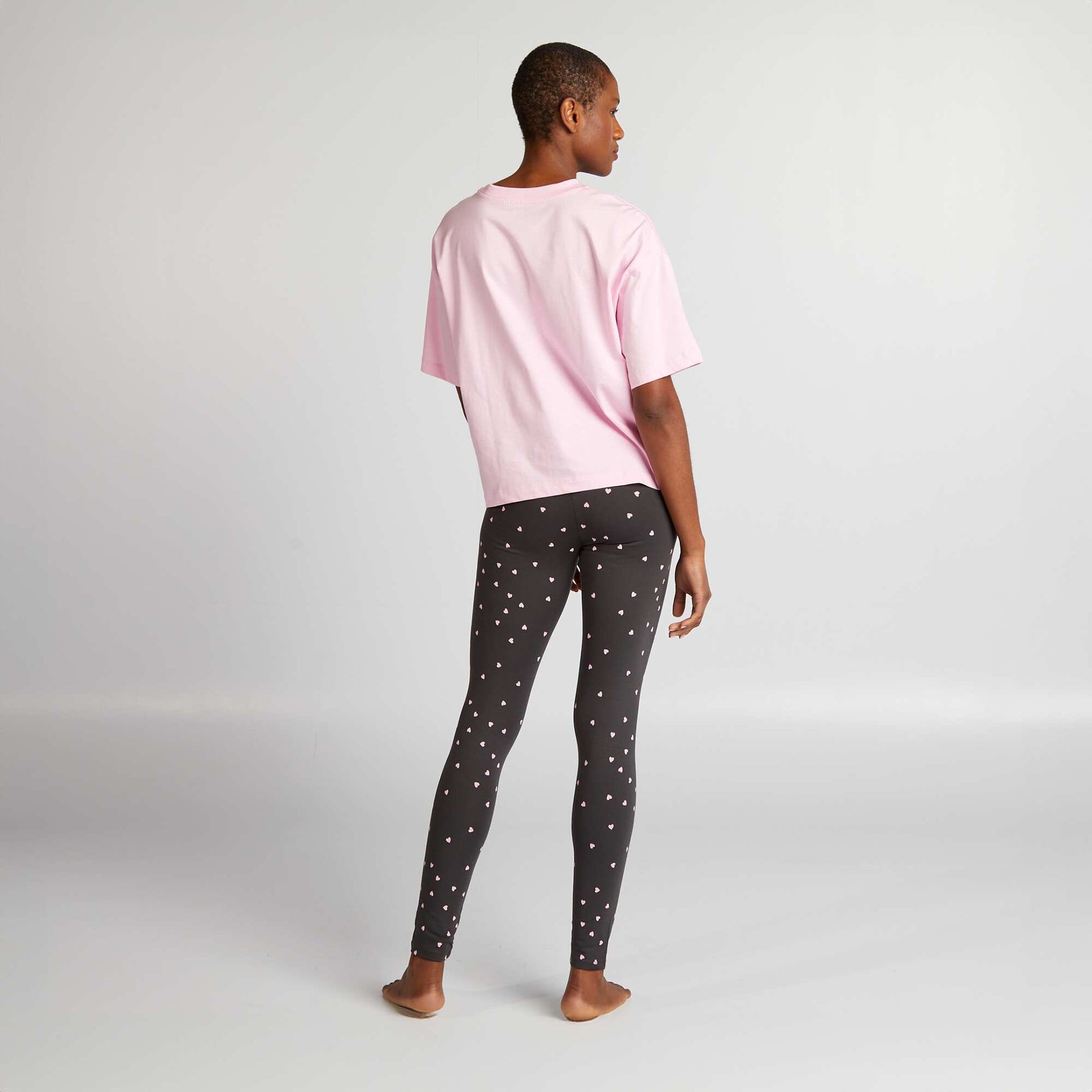 Long 'Marie' pyjamas - 2-piece set PINK