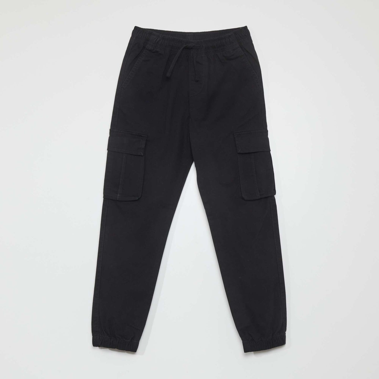 Stretchy multi-pocket trousers BLACK