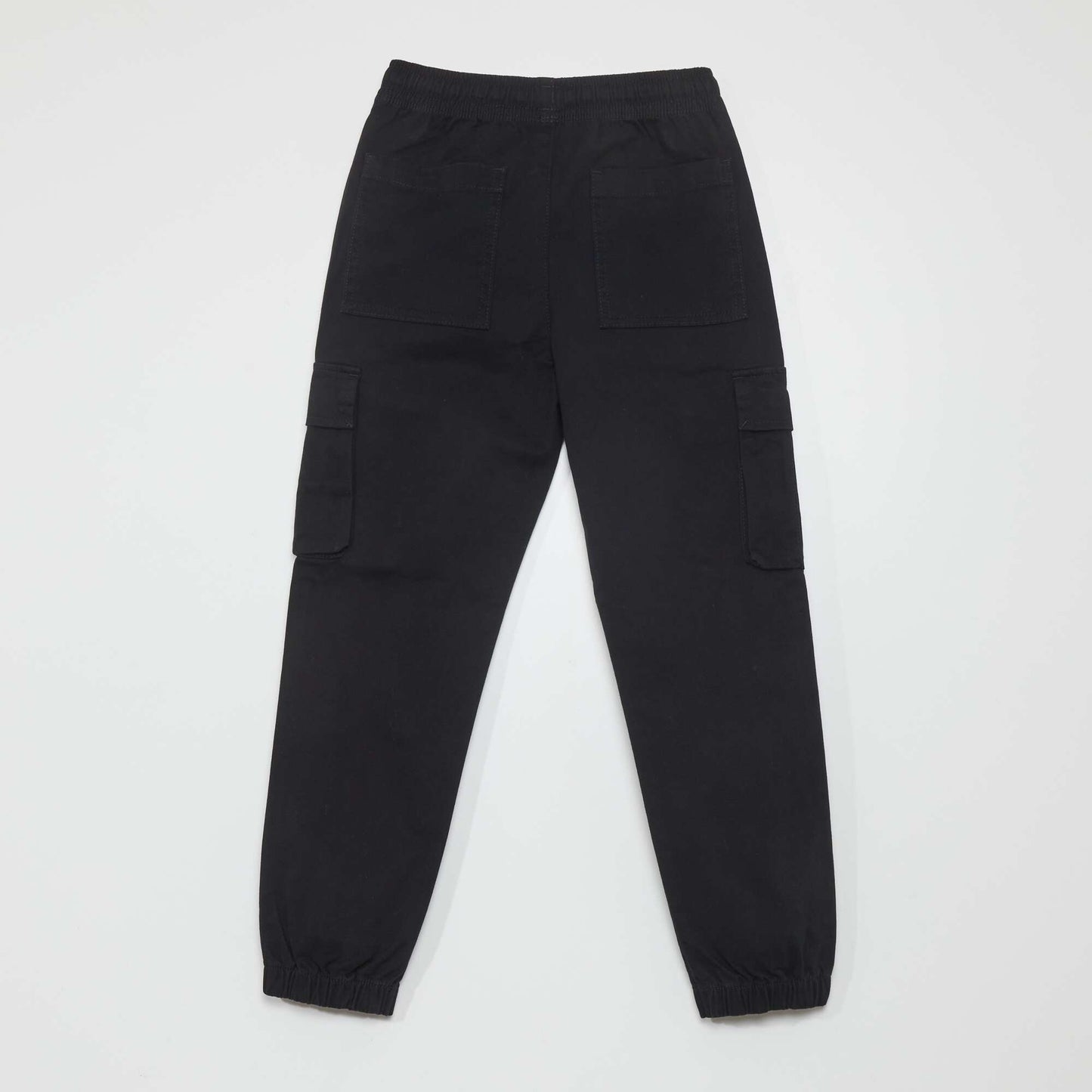 Stretchy multi-pocket trousers BLACK