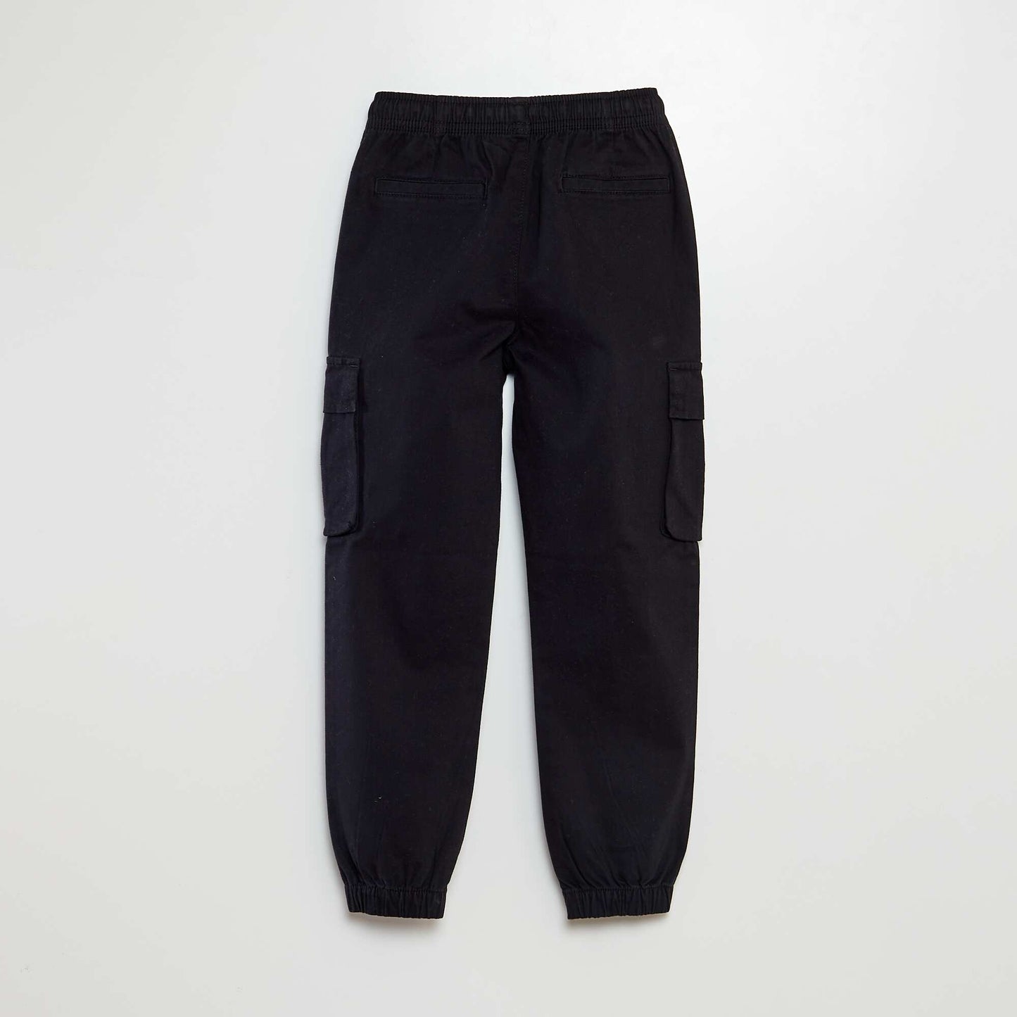 Stretchy multi-pocket trousers BLACK