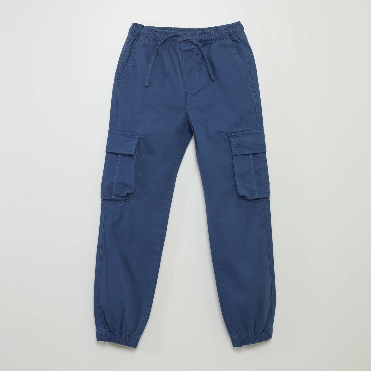 Stretchy multi-pocket trousers BLUE