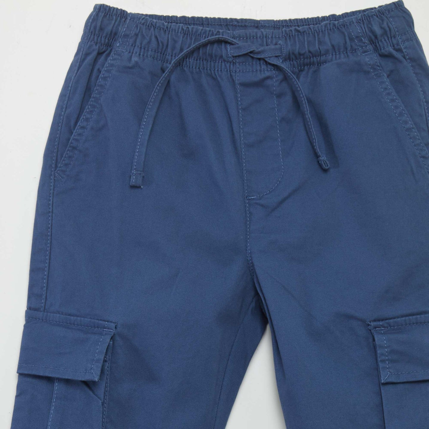 Stretchy multi-pocket trousers BLUE