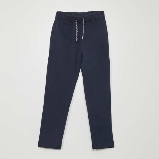 Marl joggers with adjustable waistband blue