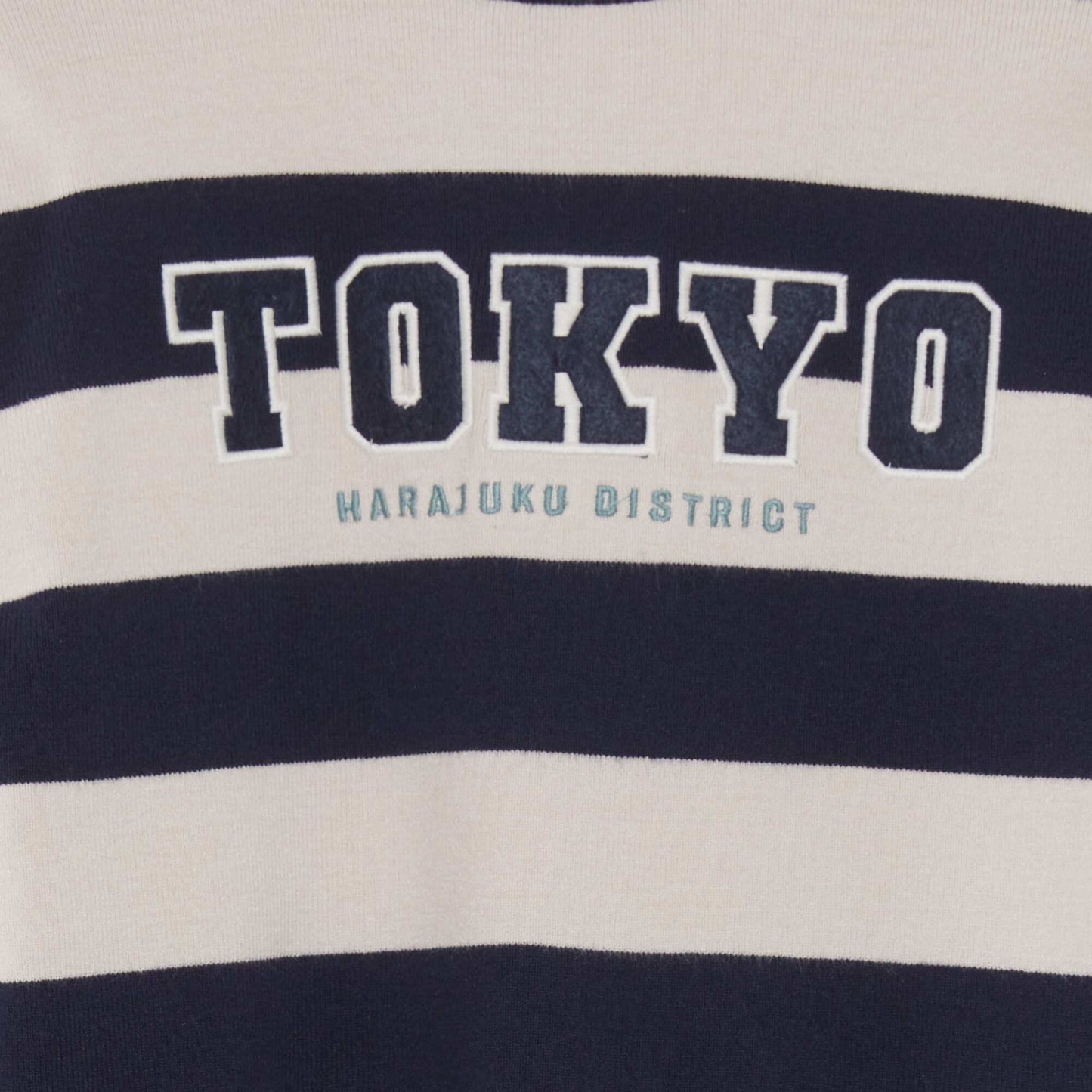Striped round-neck sweater BLUE