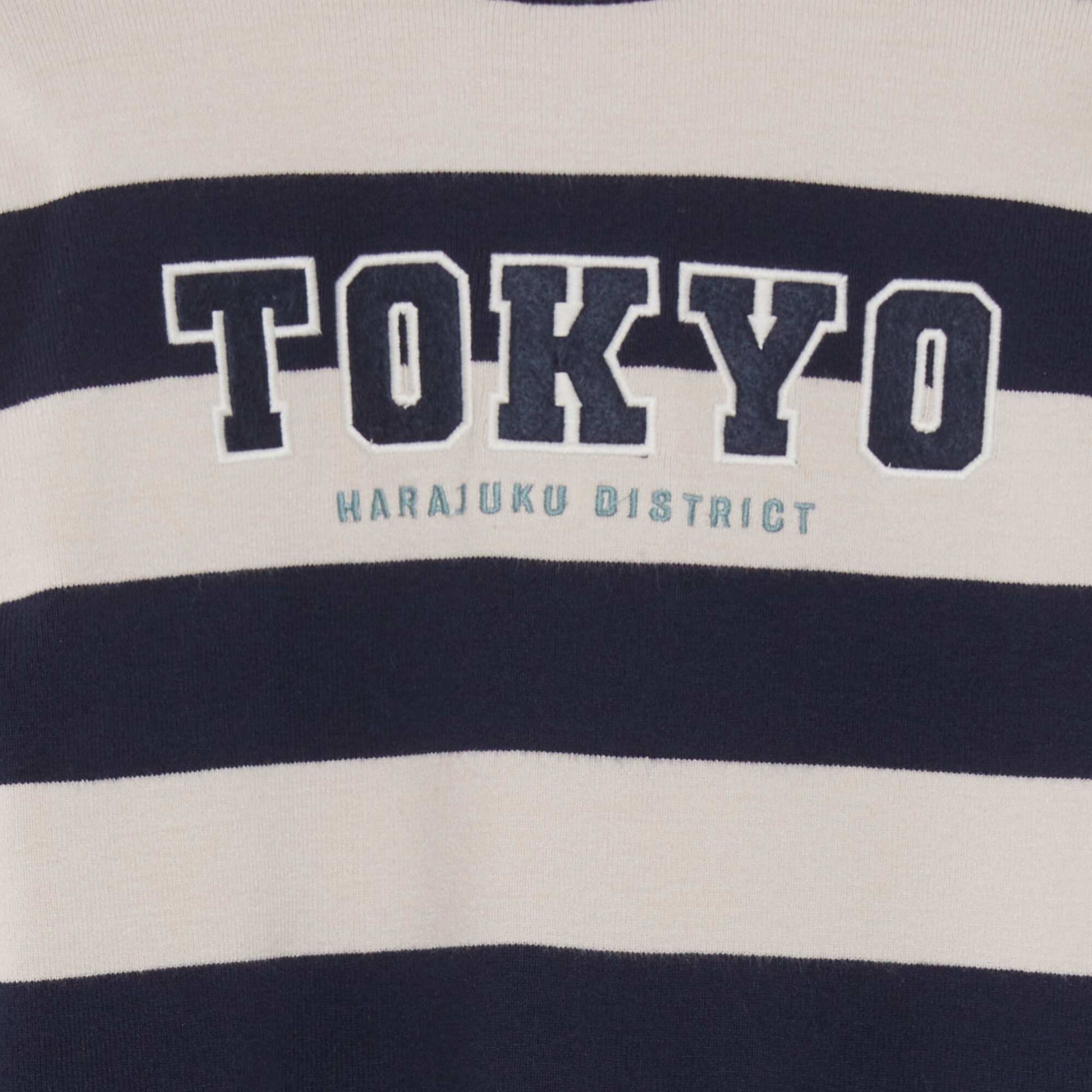 Striped round-neck sweater BLUE