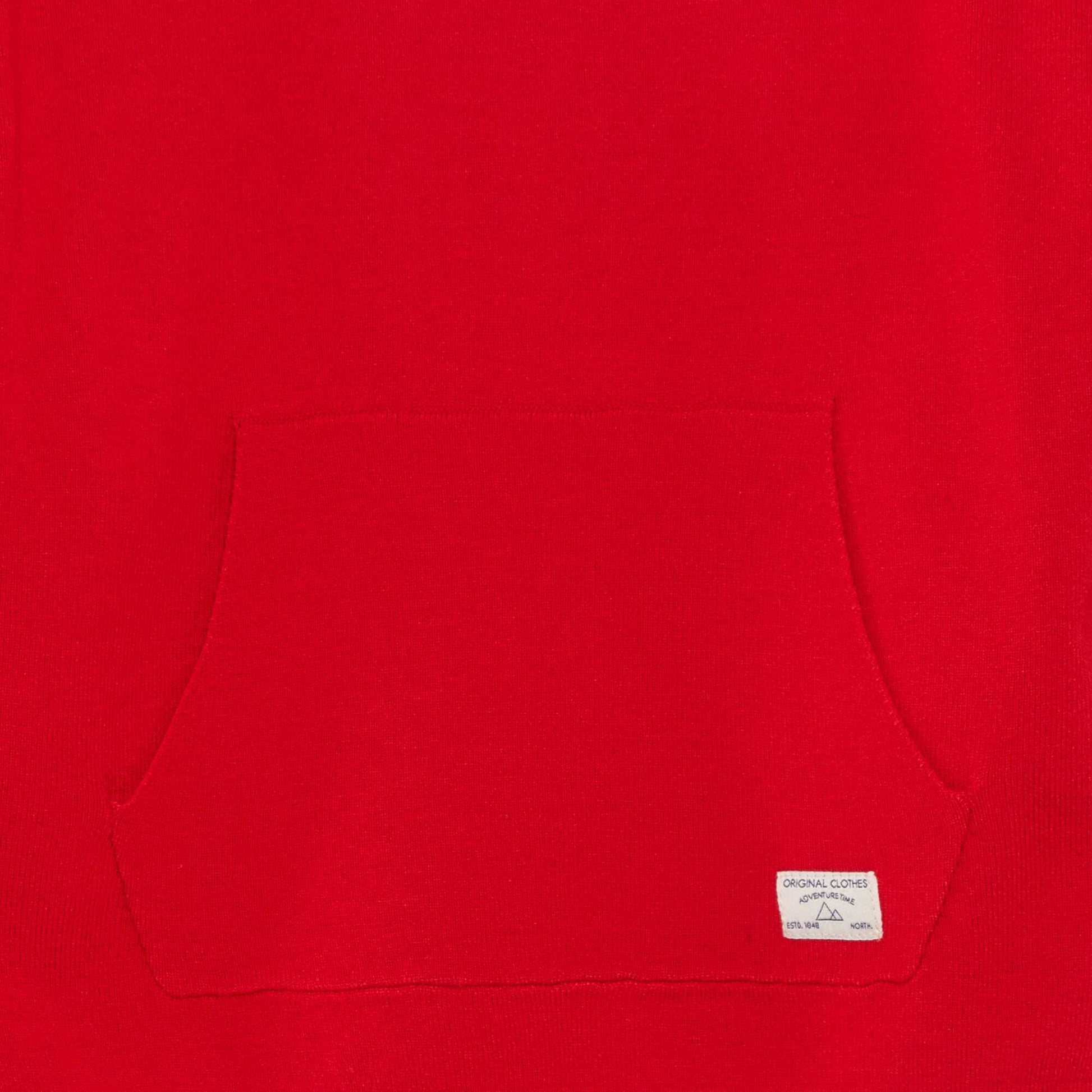 Round-neck knit jumper red