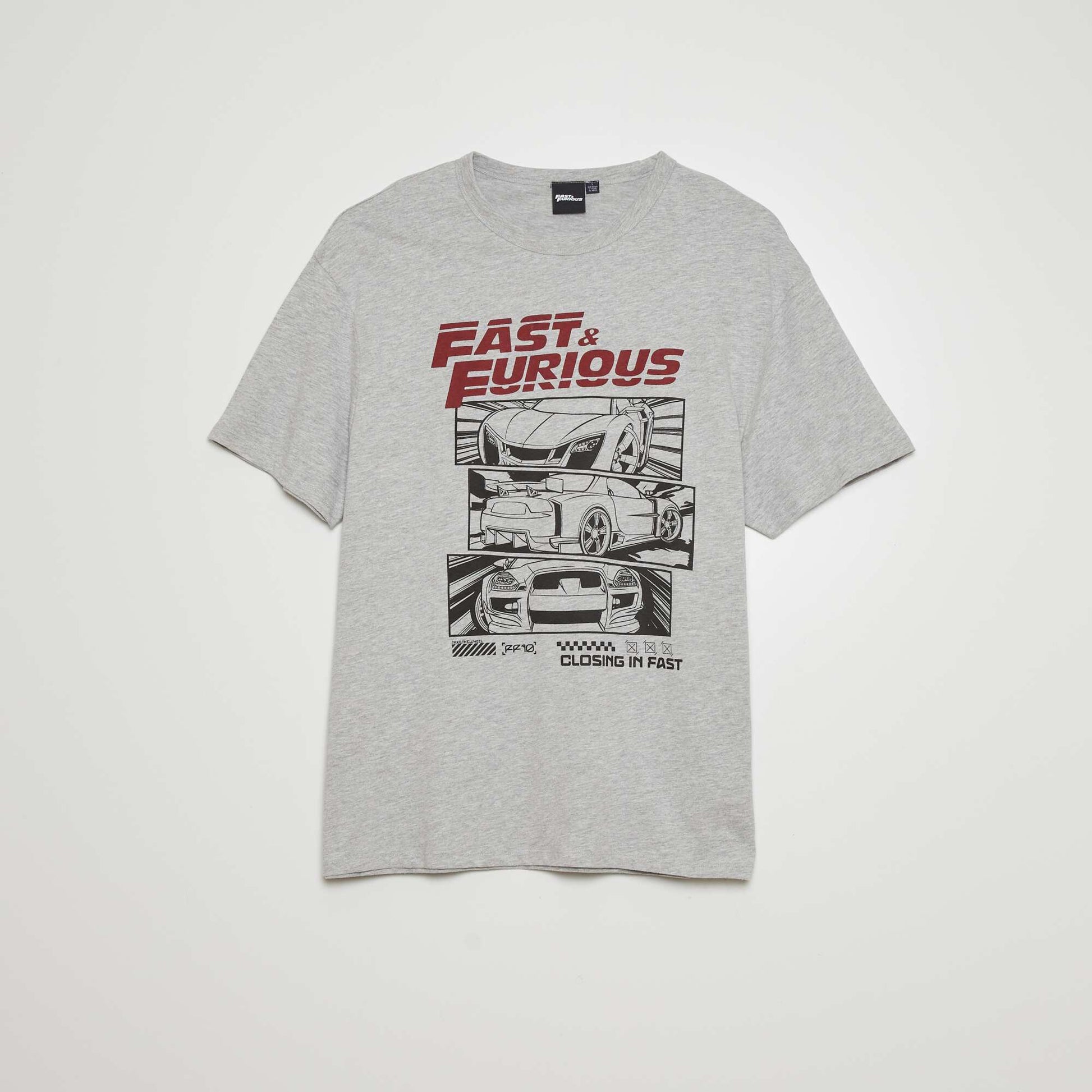 Long 'Fast and Furious' pyjamas - 2-piece set GREY