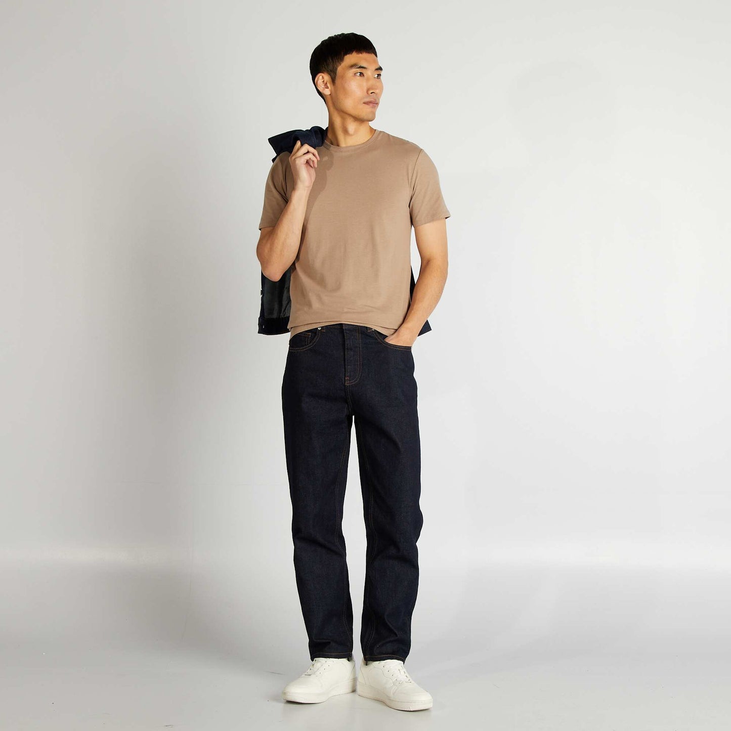 Plain T-shirt - Muscle shirt BEIGE