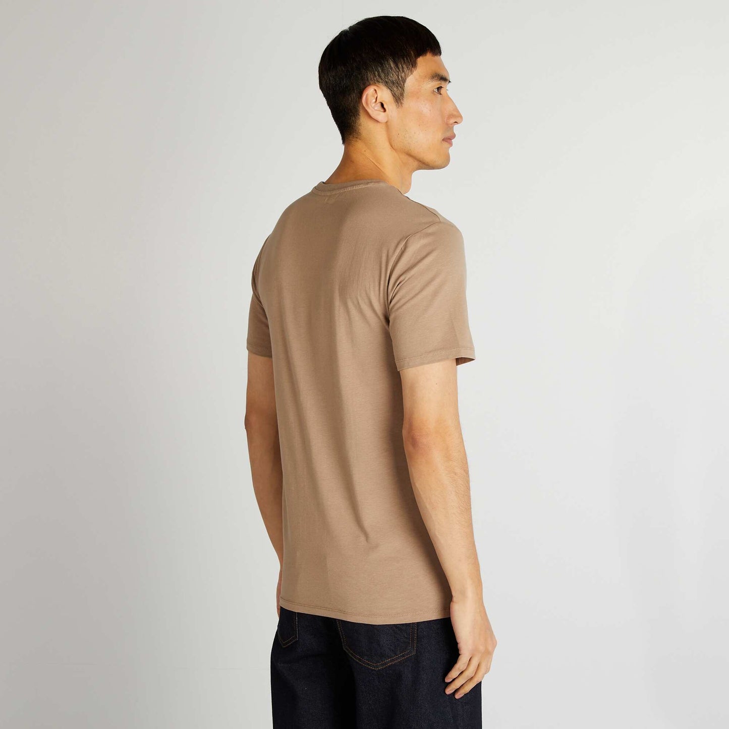 Plain T-shirt - Muscle shirt BEIGE