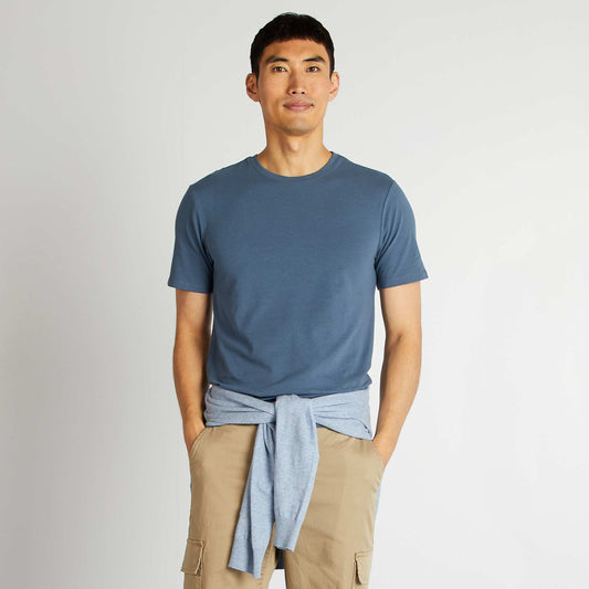 Plain T-shirt - Muscle shirt BLUE