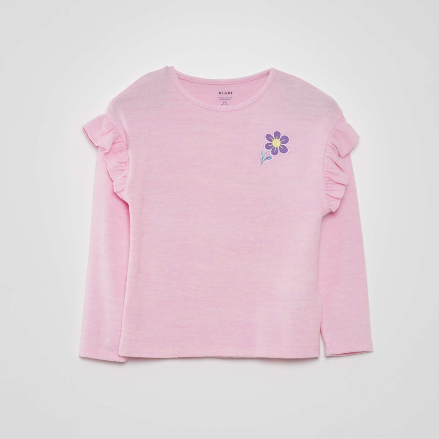 Plush knit T-shirt PINK