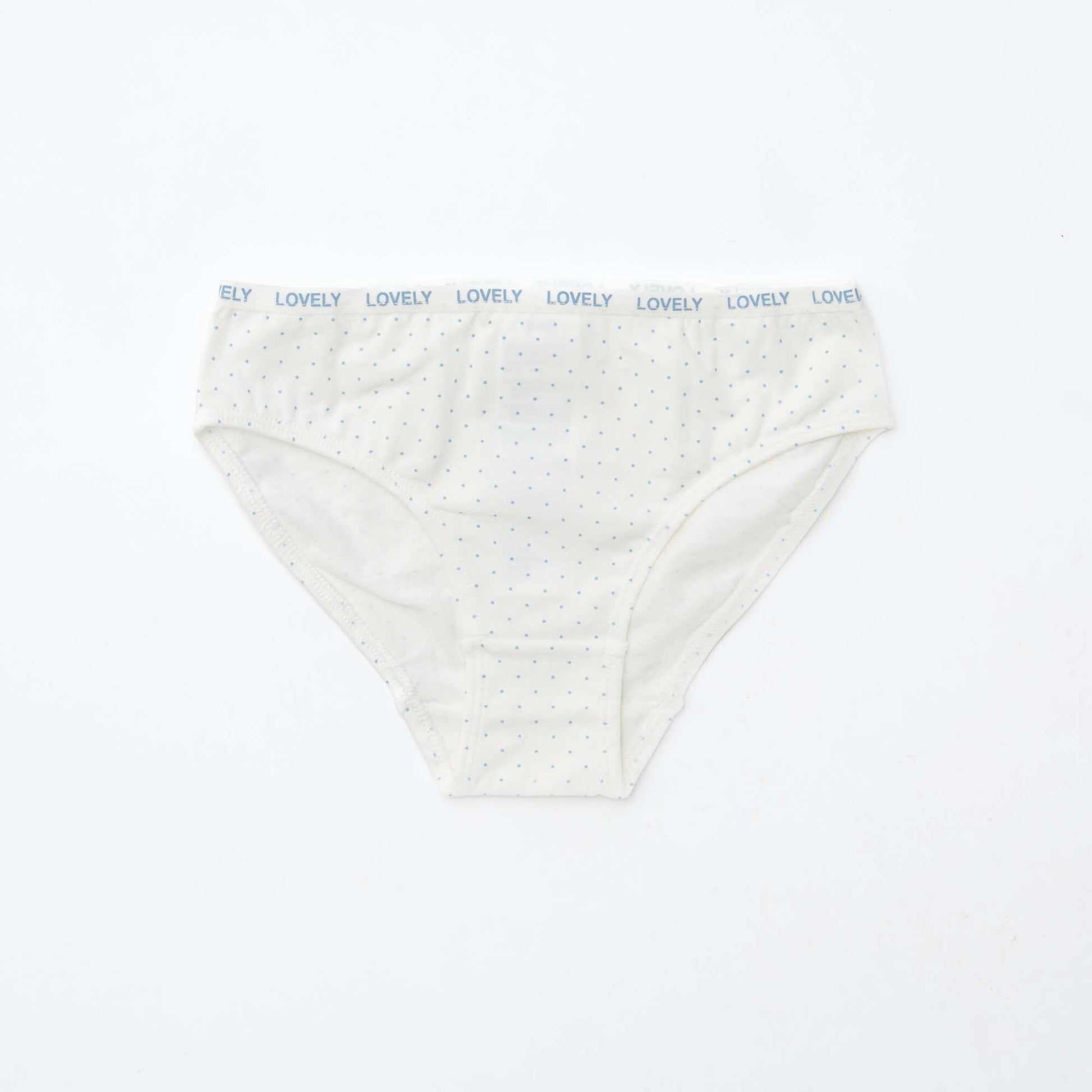 عبوة من 4 أزواج من السراويل الداخلية المطبوعة باللون الأزرق