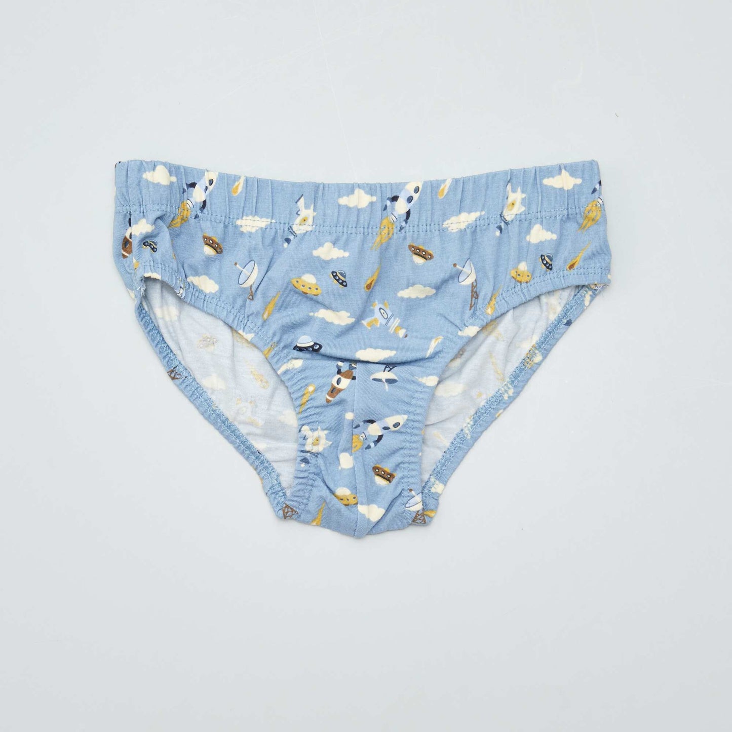 Pack of 7 pairs of printed briefs BLUE