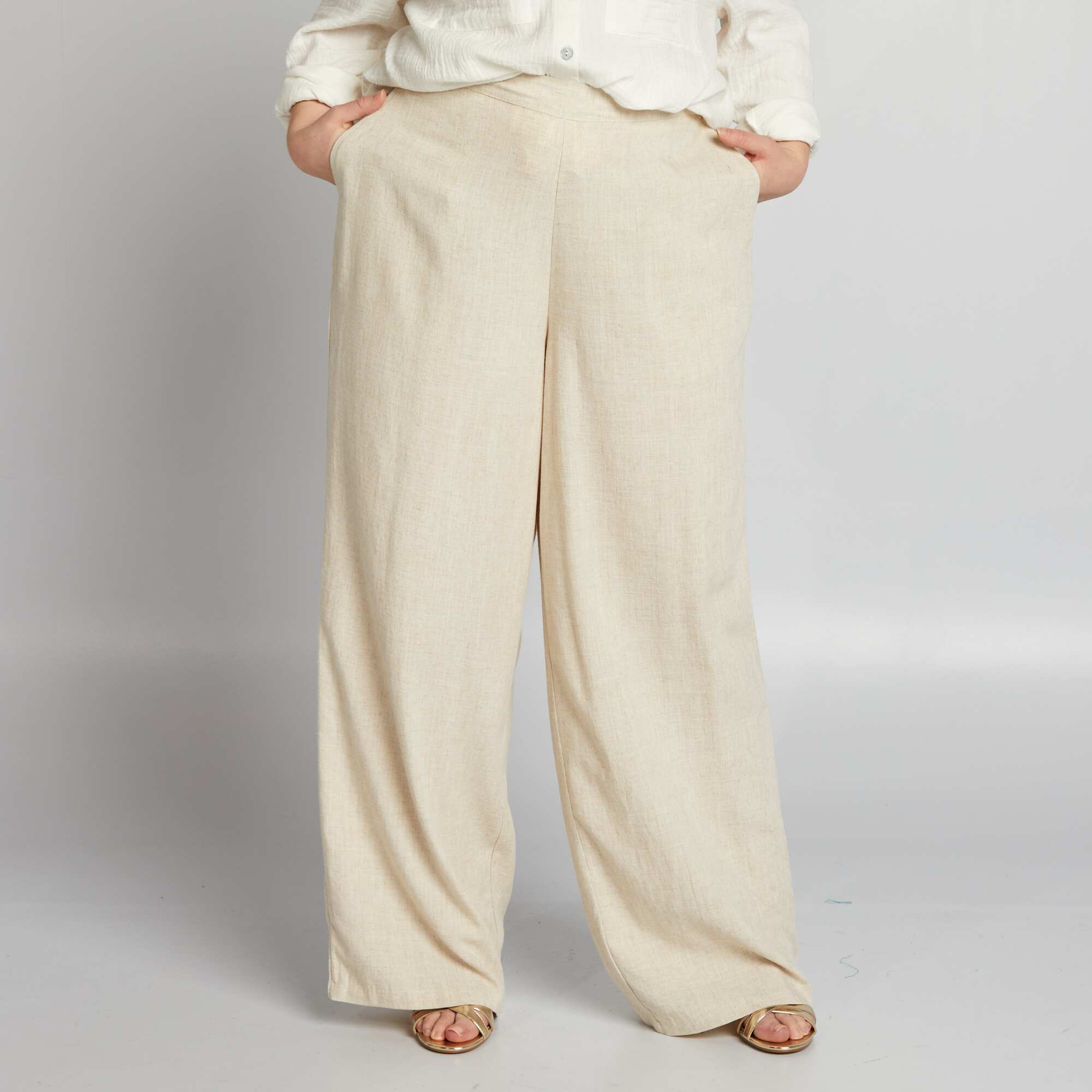 Flowing wide leg trousers hotsell