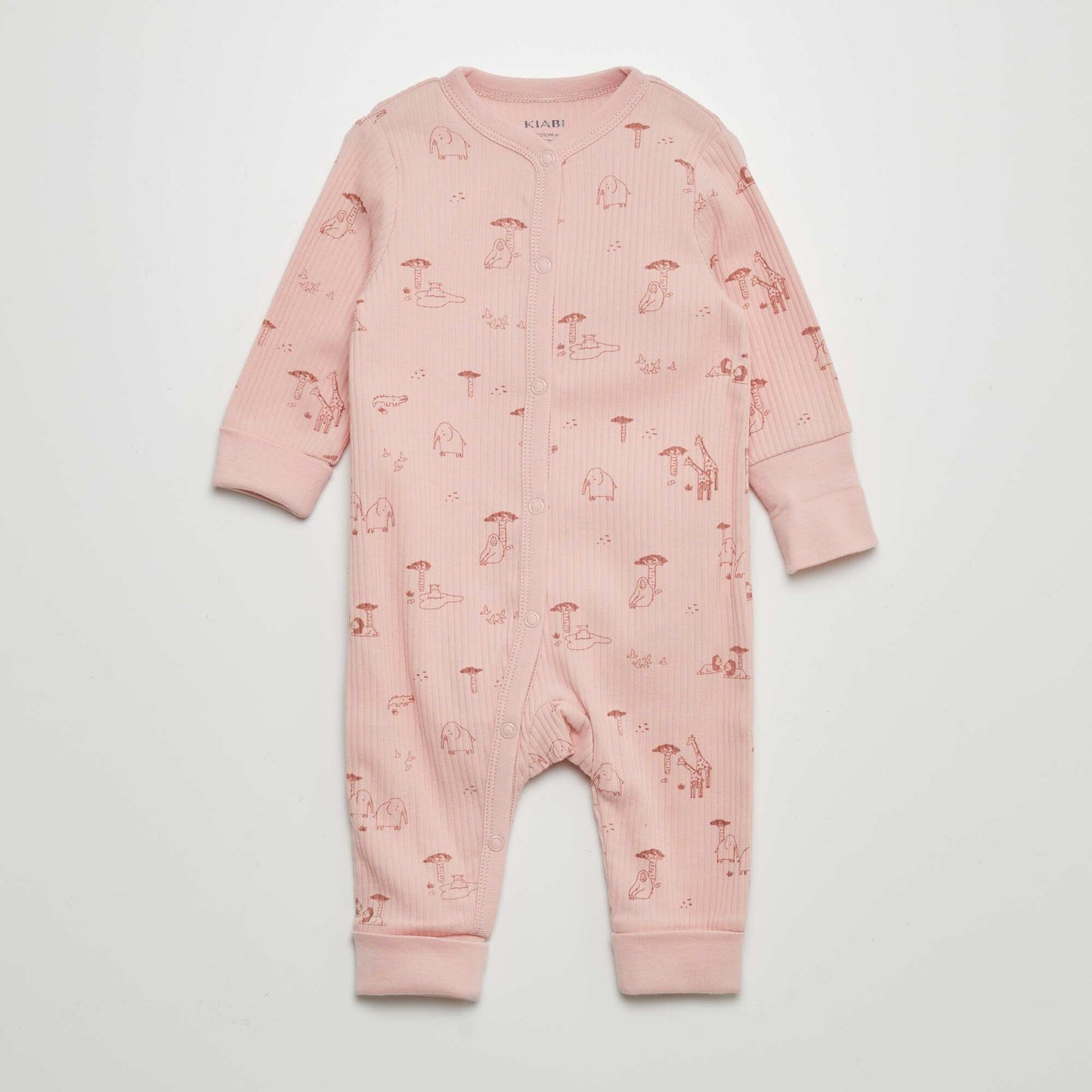 Pyjama + printed grow-with-baby body set PINK