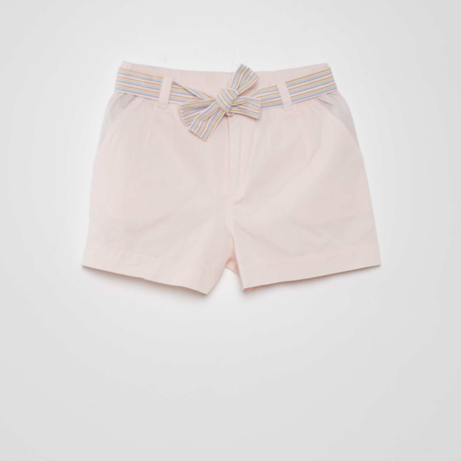 Plain cotton shorts WHITE