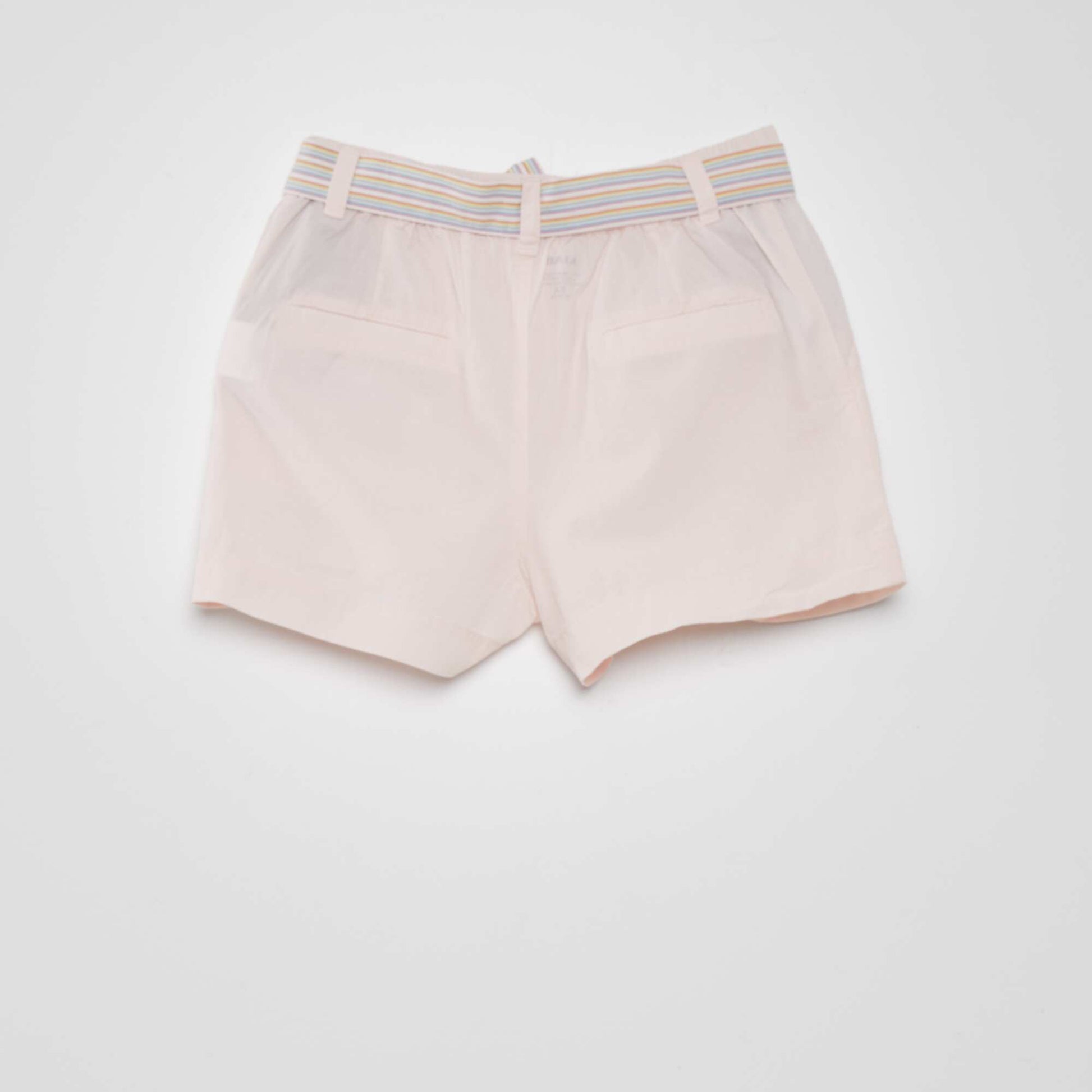 Plain cotton shorts WHITE