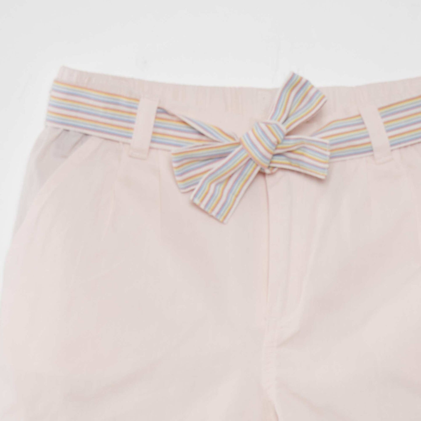 Plain cotton shorts WHITE