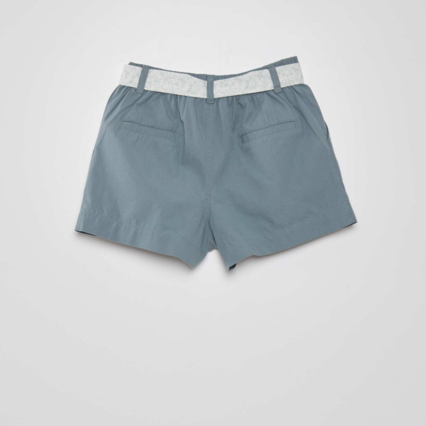 Plain cotton shorts WHITE
