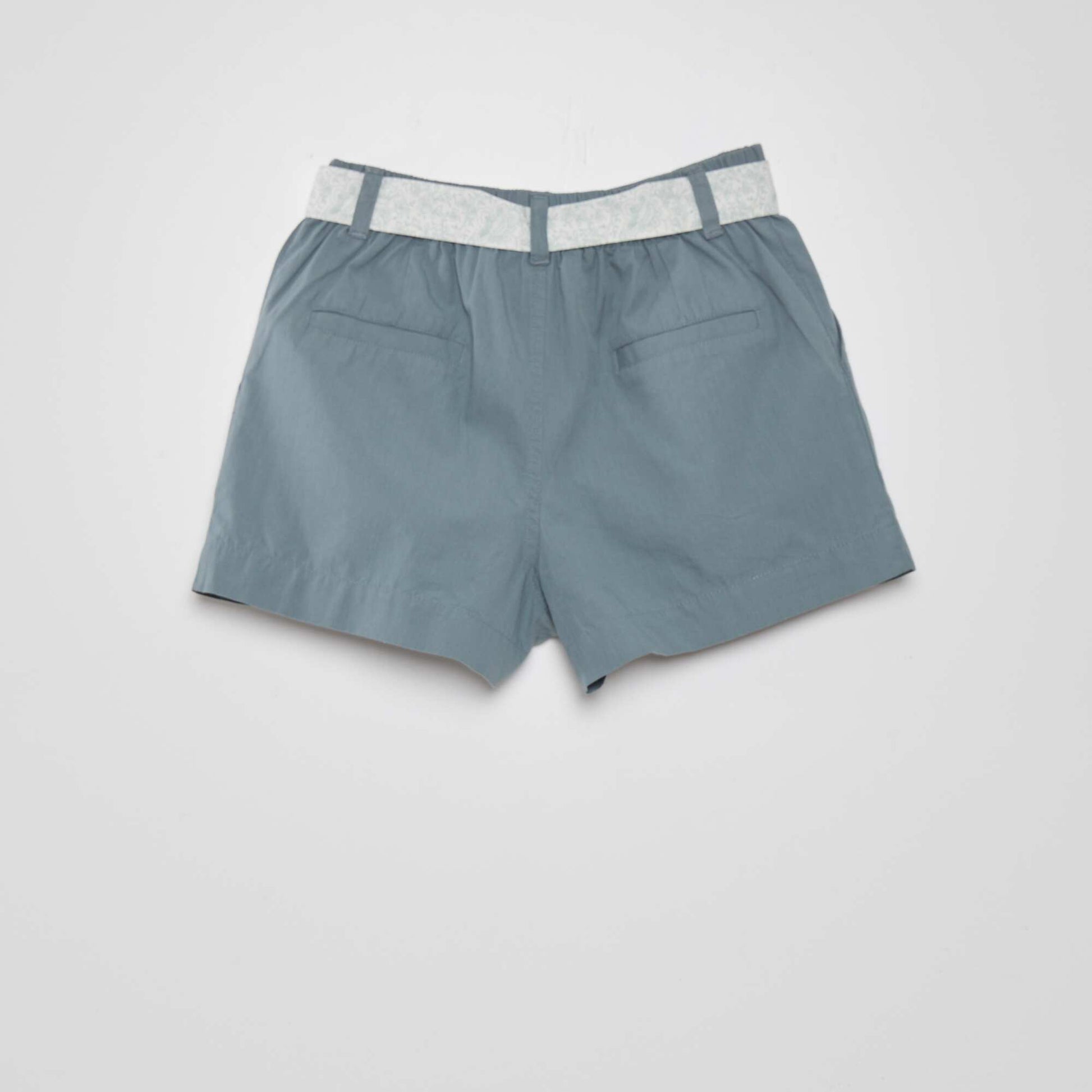 Plain cotton shorts WHITE