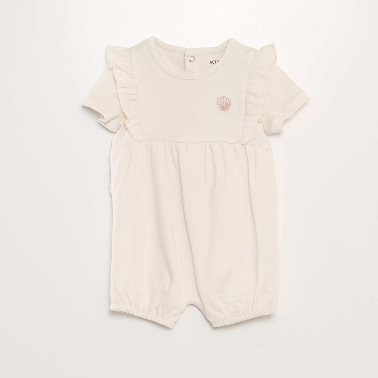 Lightweight romper-style sleepsuit WHITE