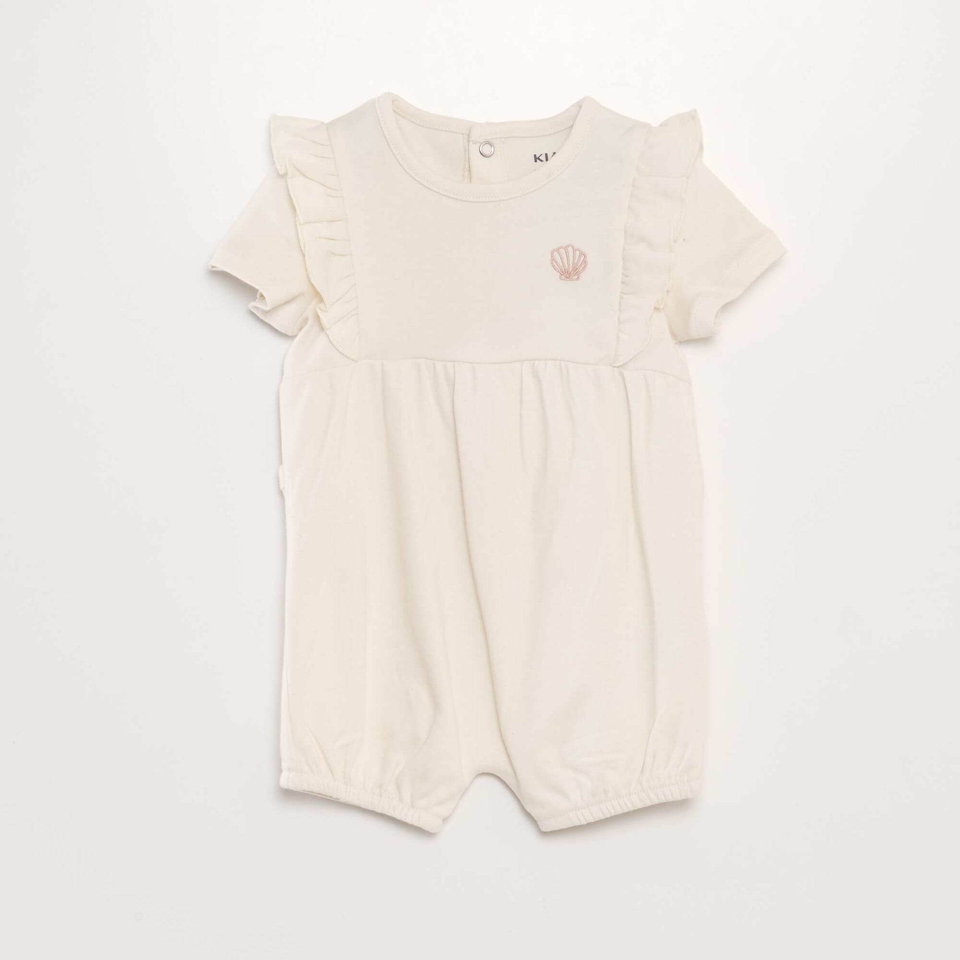 Lightweight romper-style sleepsuit WHITE