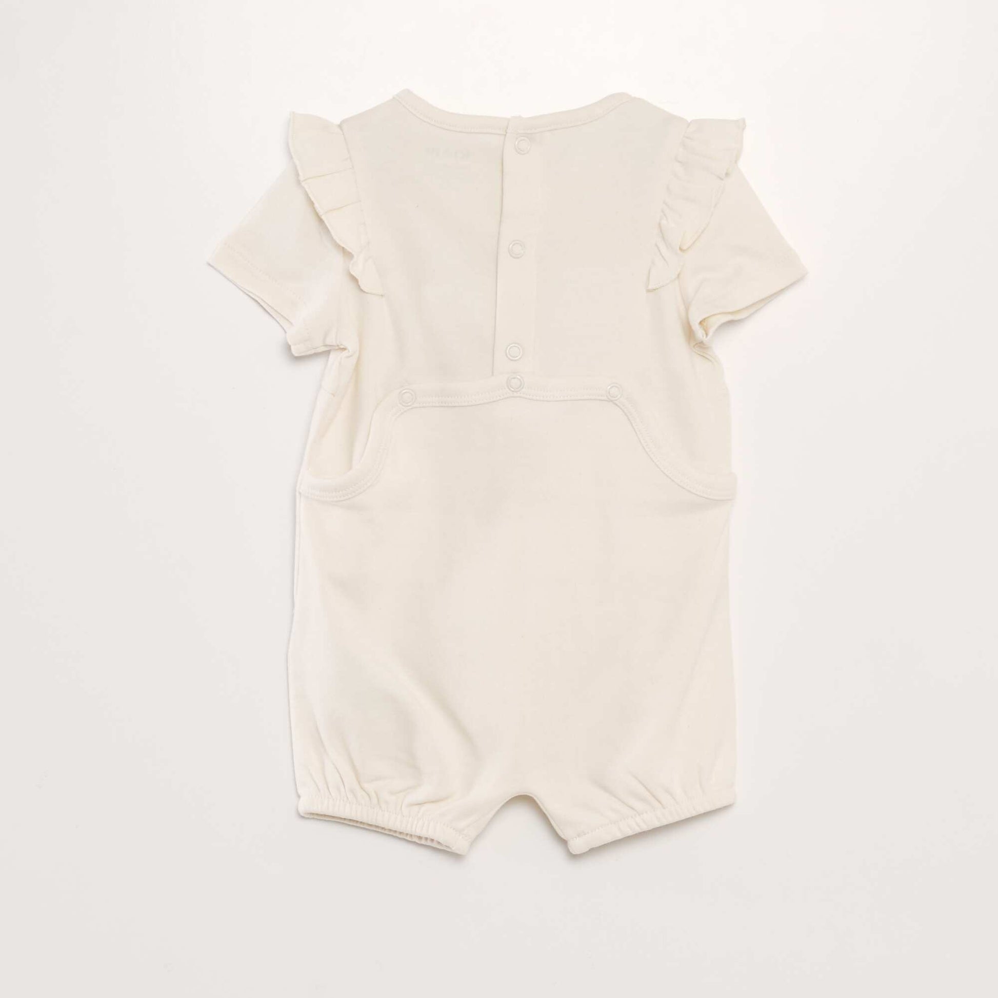 Lightweight romper-style sleepsuit WHITE