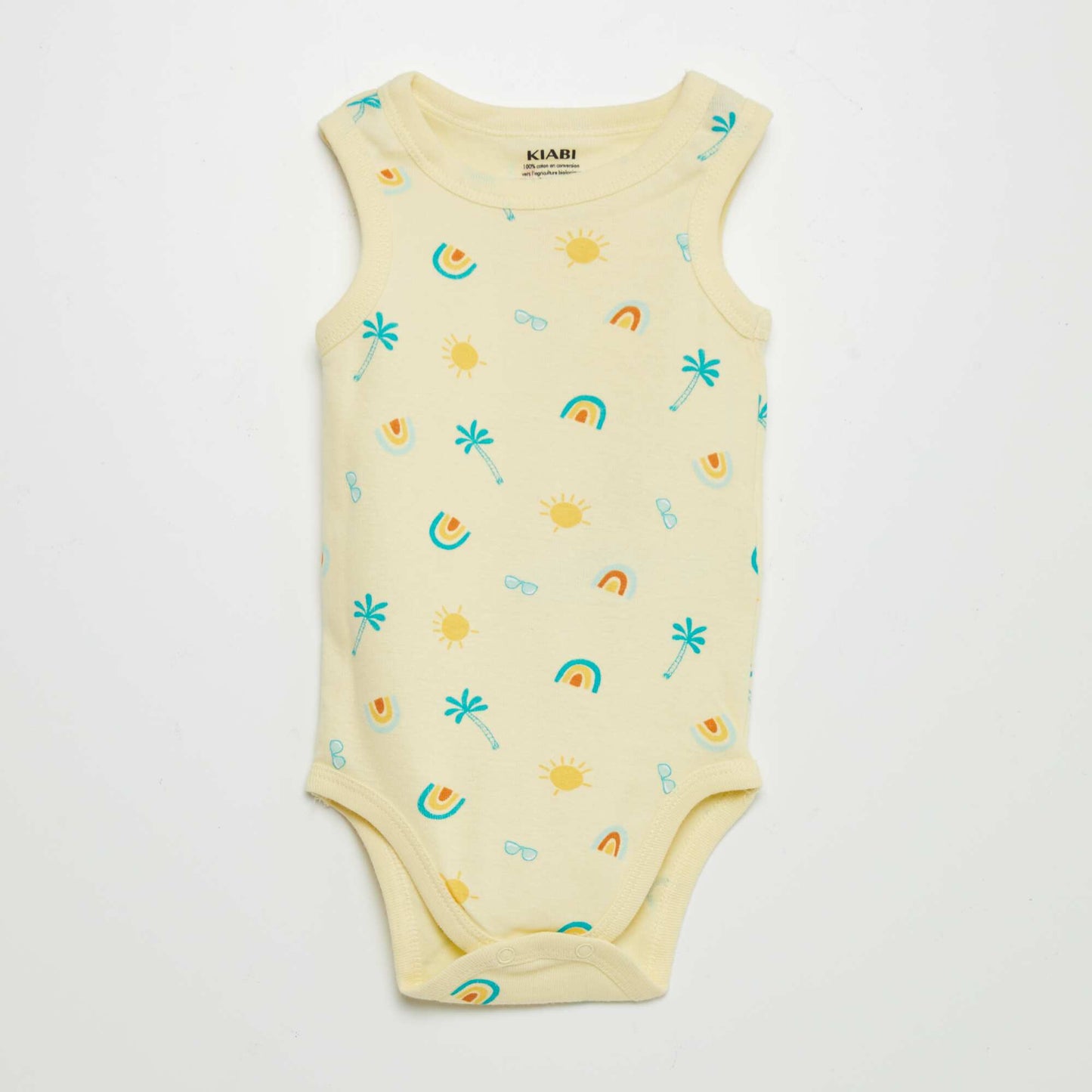 Pack of 3 sleeveless bodysuits BLUE