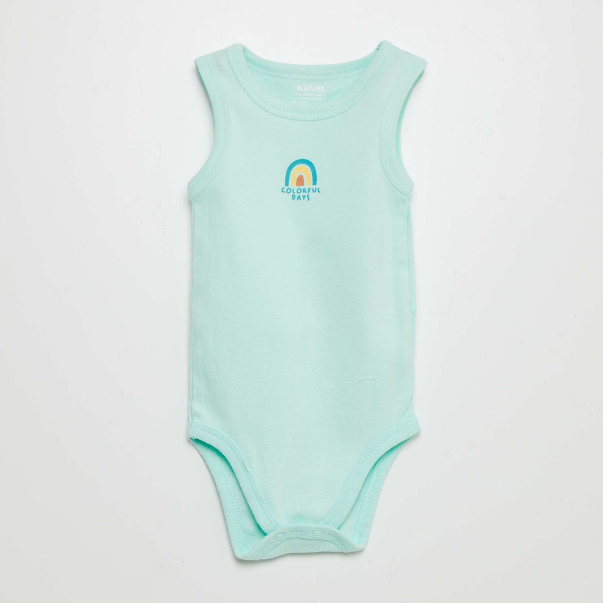 Pack of 3 sleeveless bodysuits BLUE