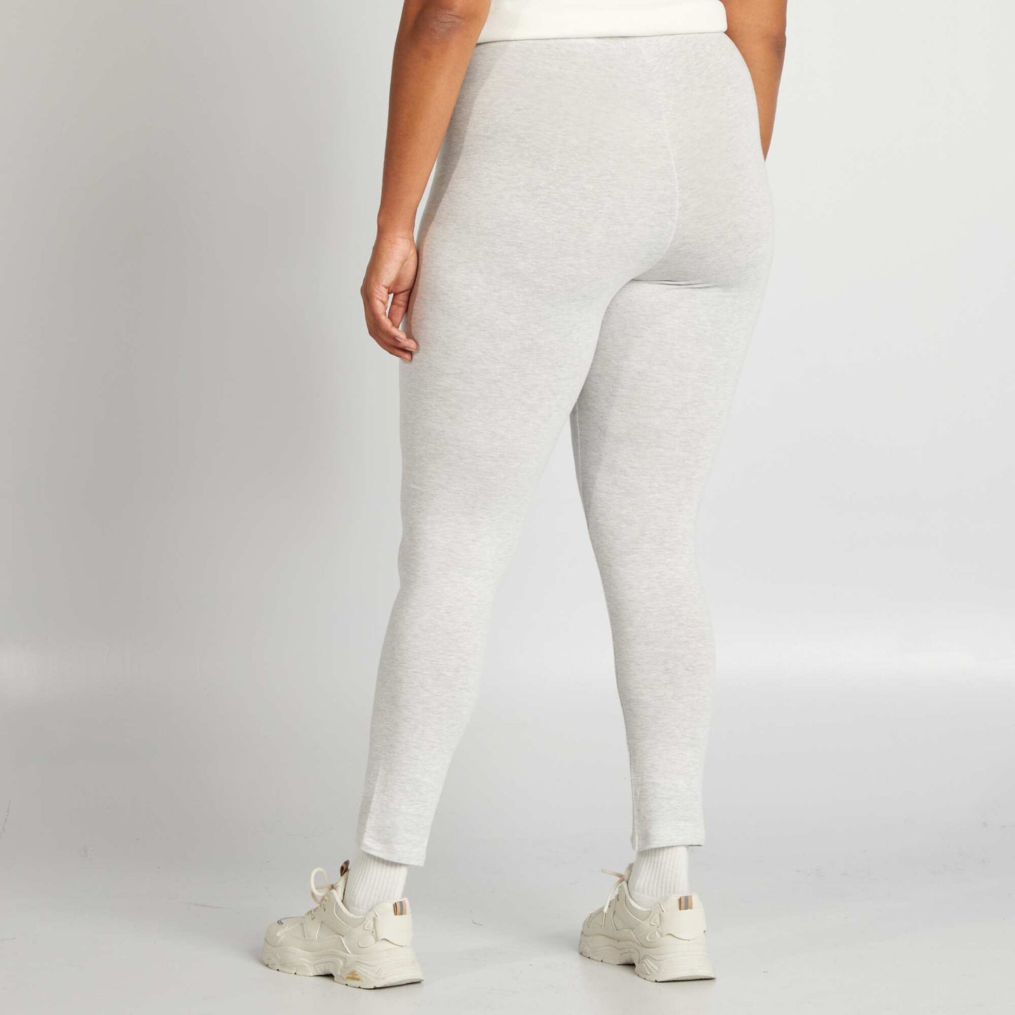 Long cotton leggings GREY