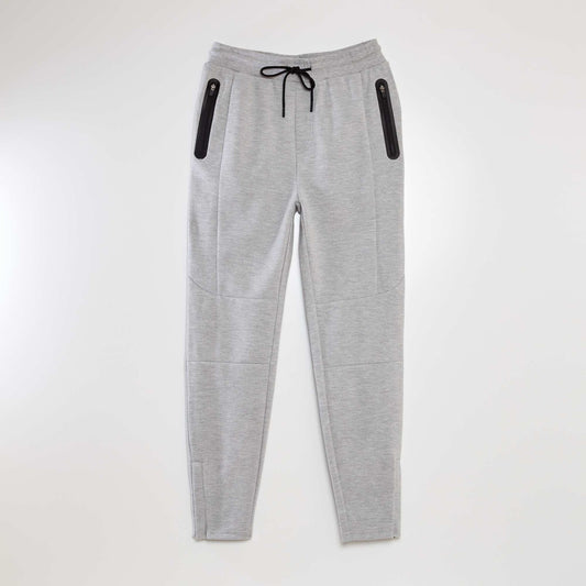 Cotton piqué joggers GREY