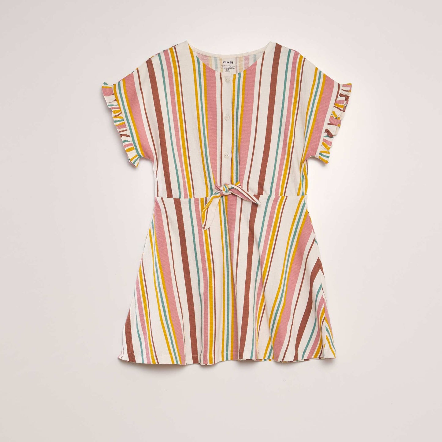 Ruffled dress BEIGE