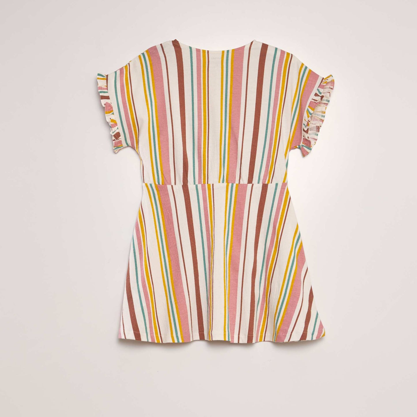 Ruffled dress BEIGE