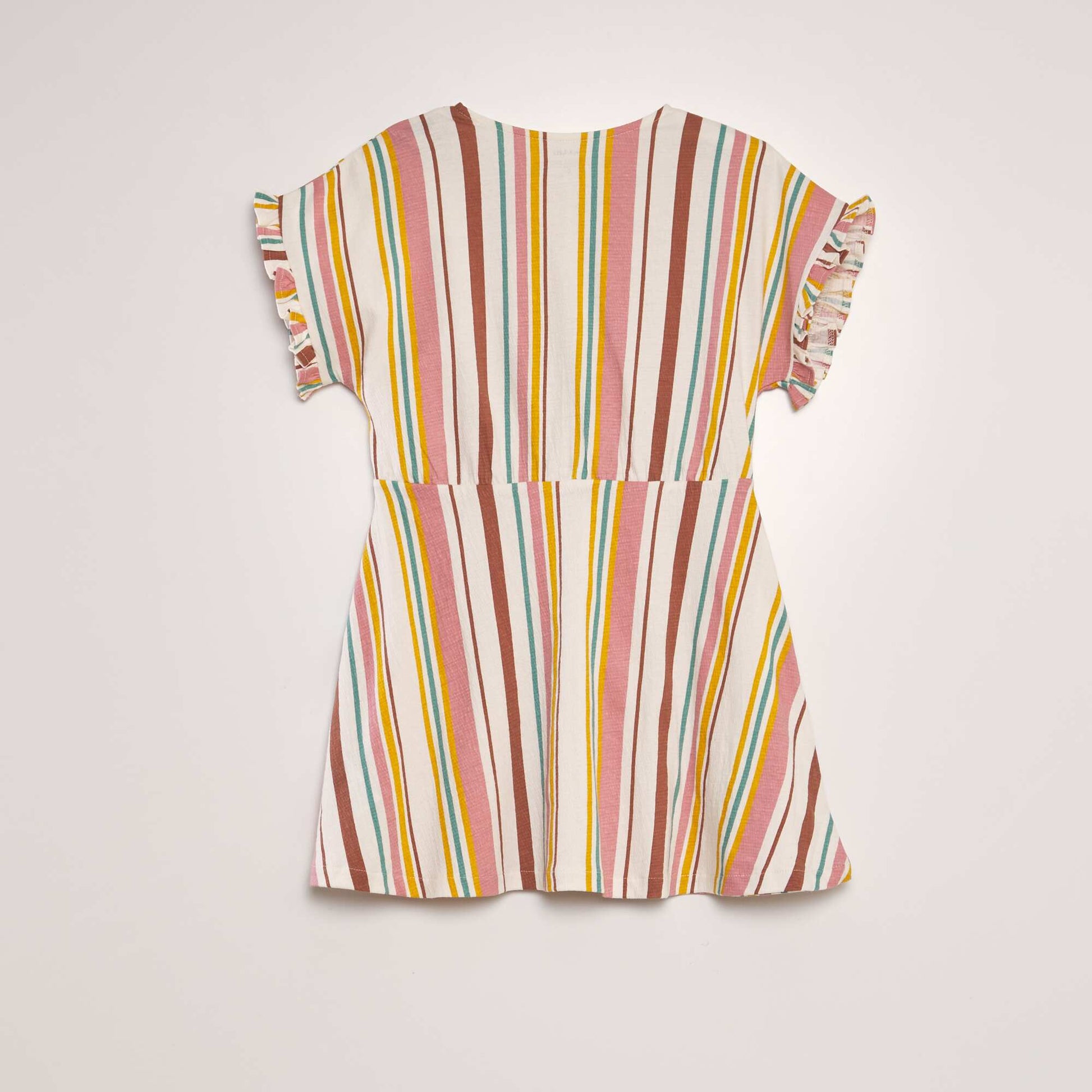 Ruffled dress BEIGE