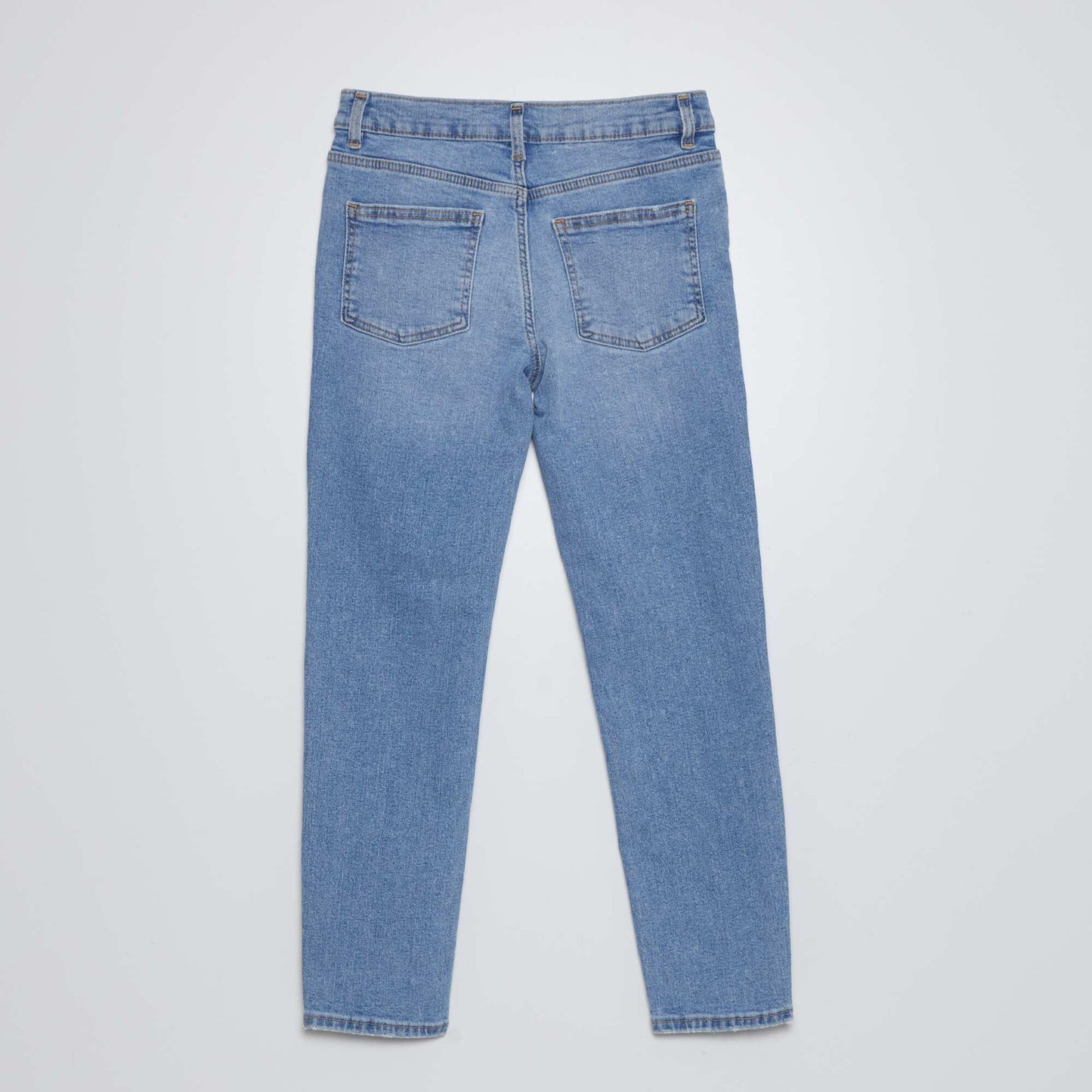 Slim-fit jeans with adjustable waist BLUE