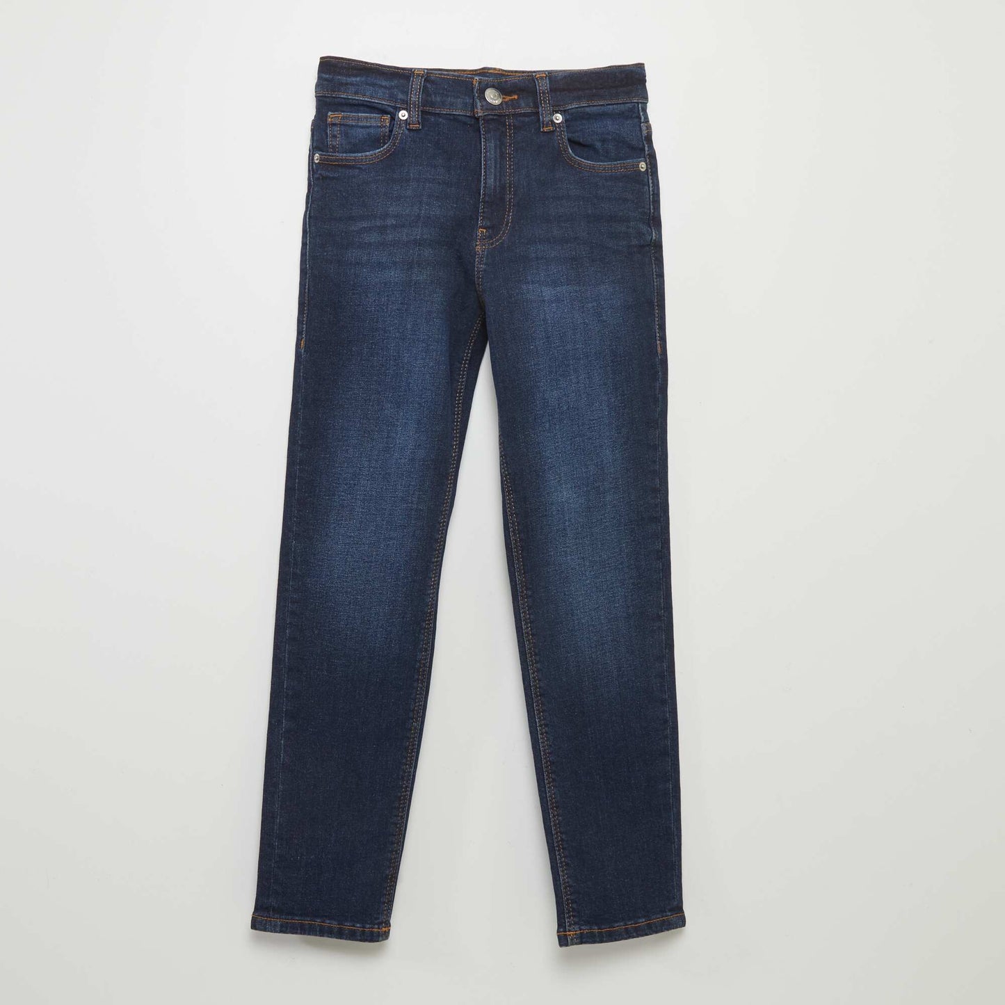 Slim-fit jeans with adjustable waist BLUE