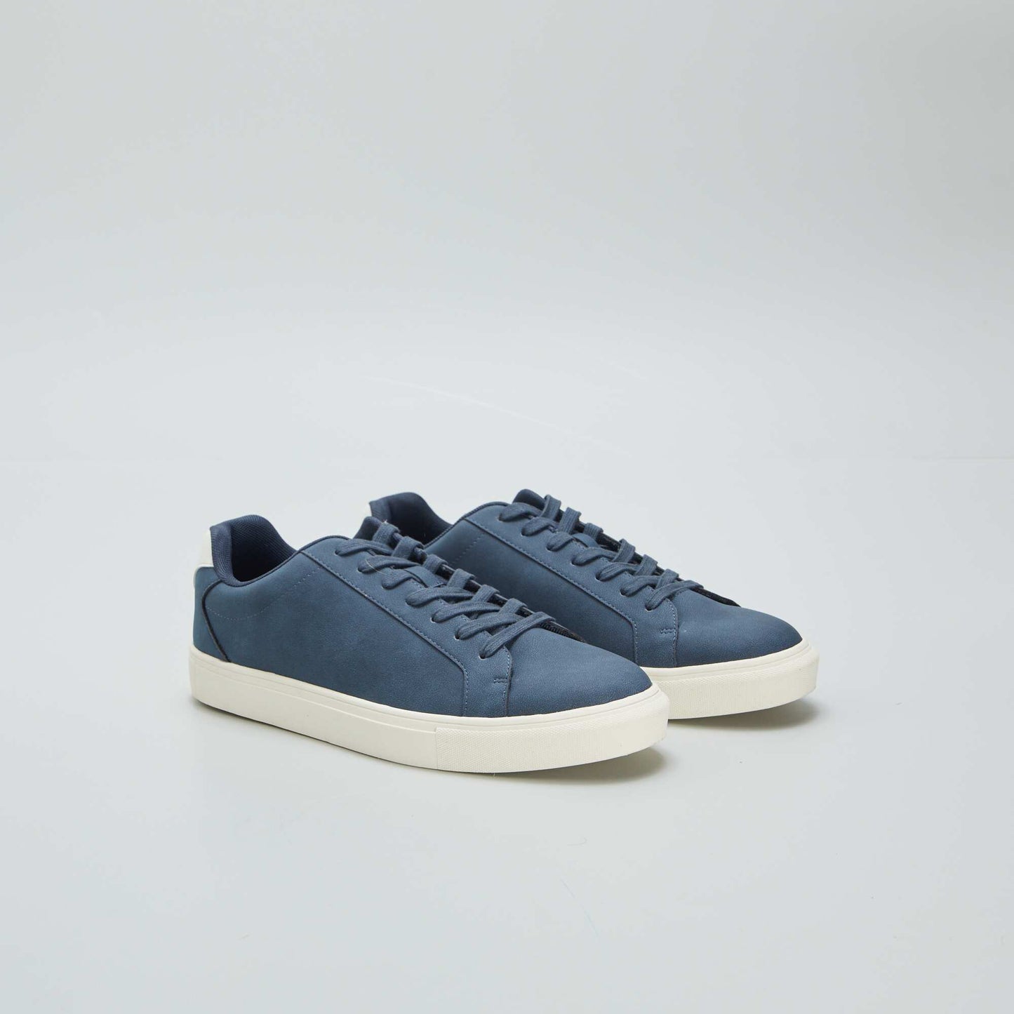 Textured low-top trainers BLUE