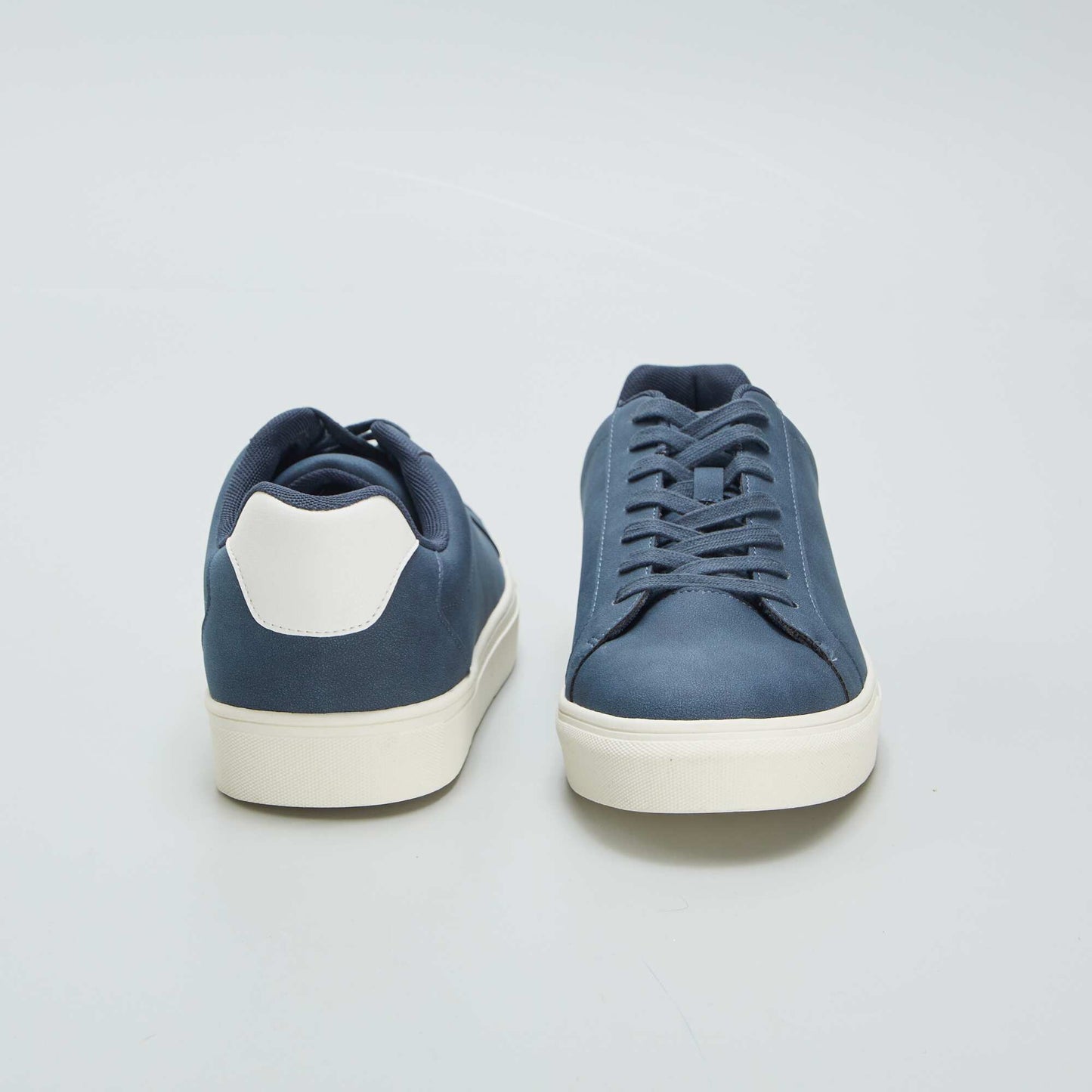 Textured low-top trainers BLUE