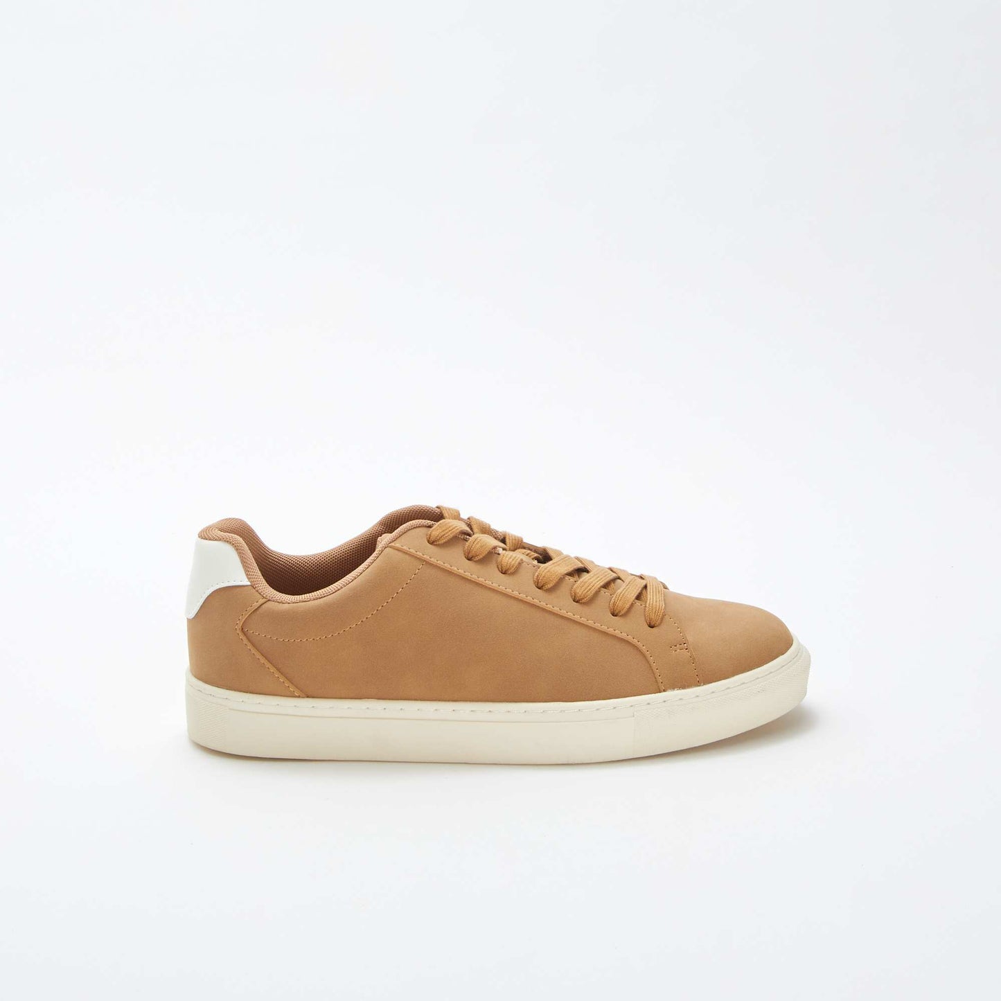 Textured low-top trainers BEIGE