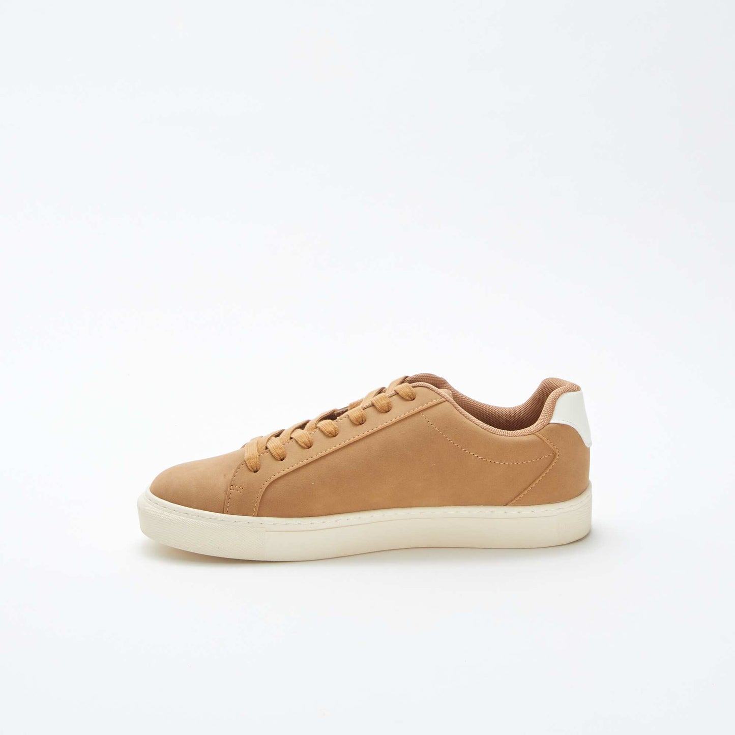 Textured low-top trainers BEIGE