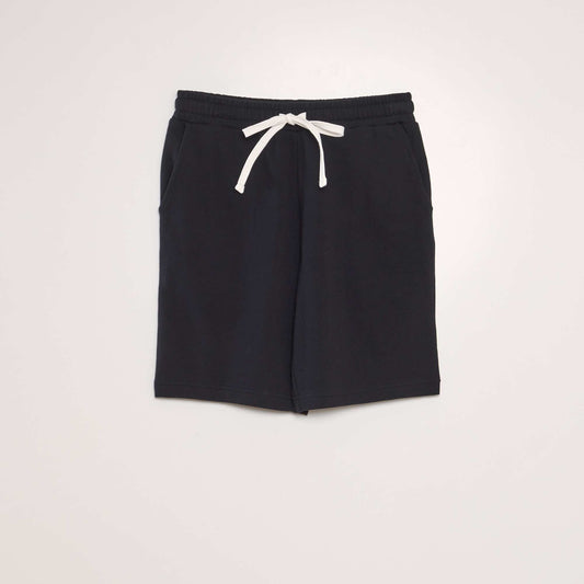 Fine sweatshirt fabric Bermuda shorts black