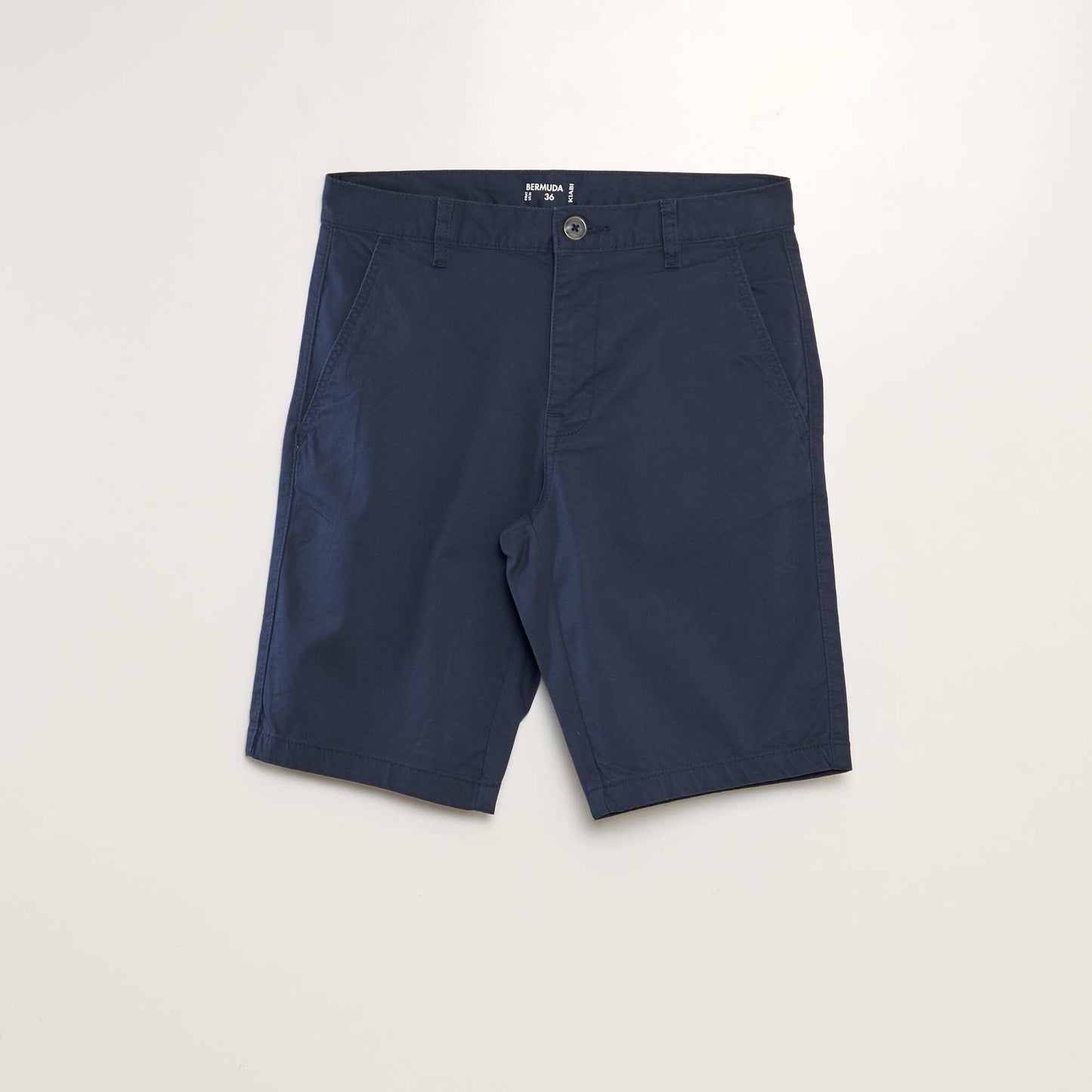 Plain chino Bermuda shorts BLUE