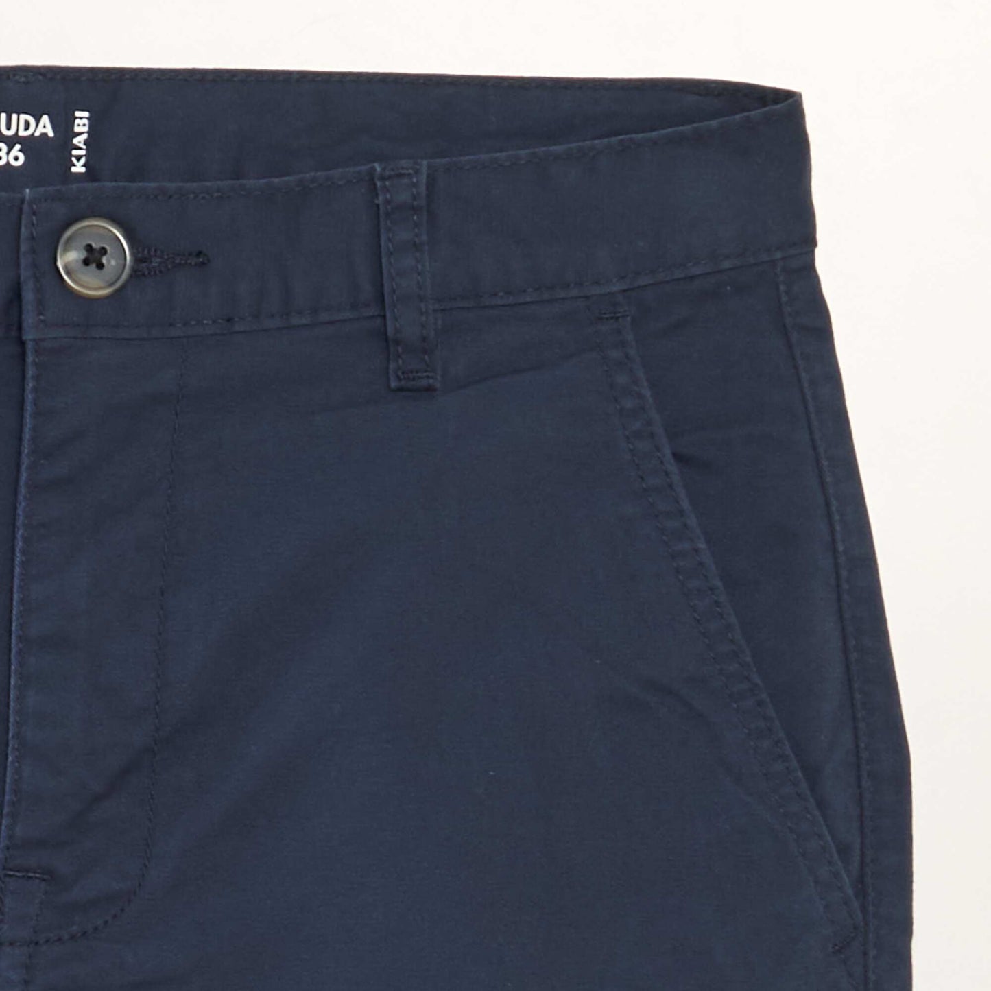 Plain chino Bermuda shorts BLUE