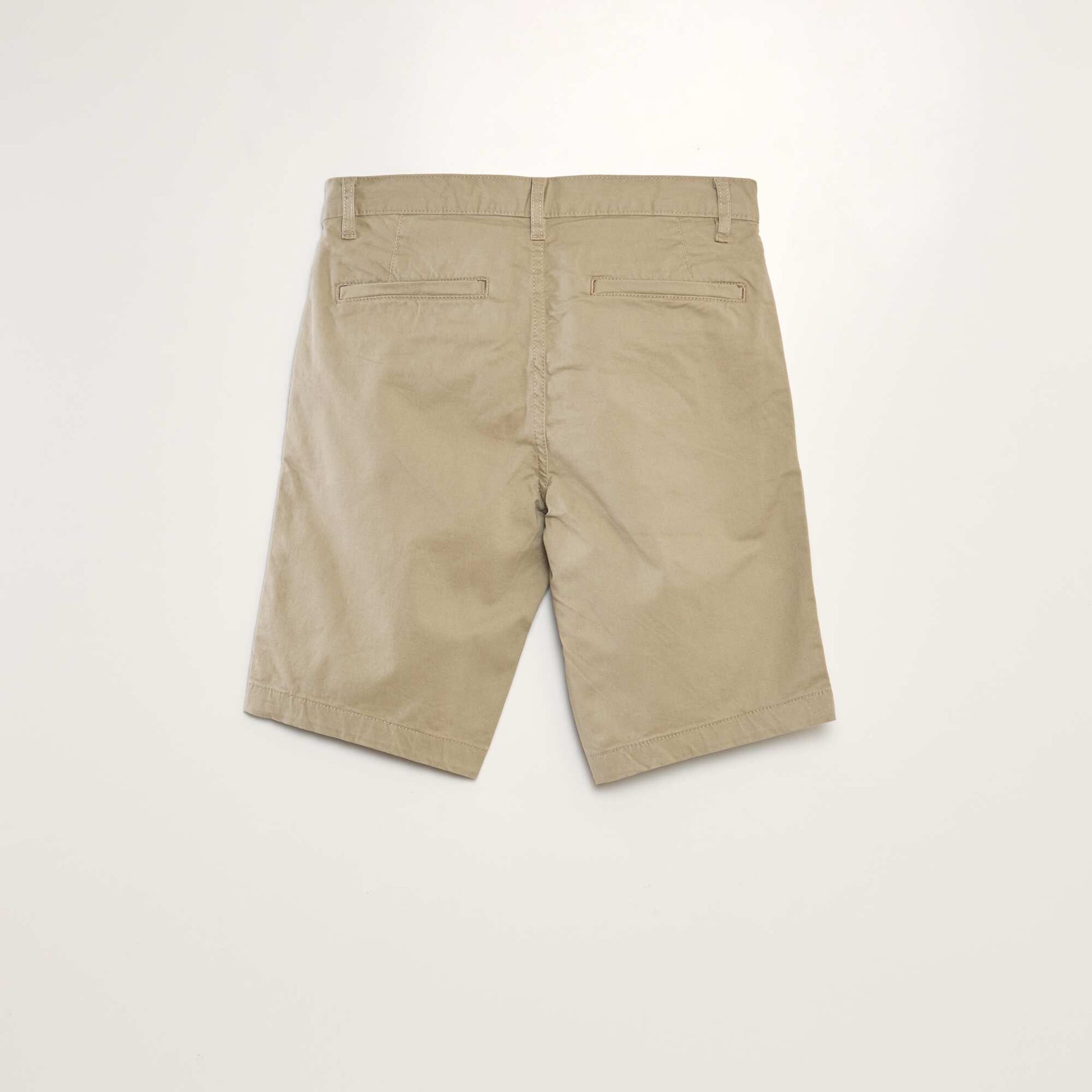 Plain chino Bermuda shorts BEIGE
