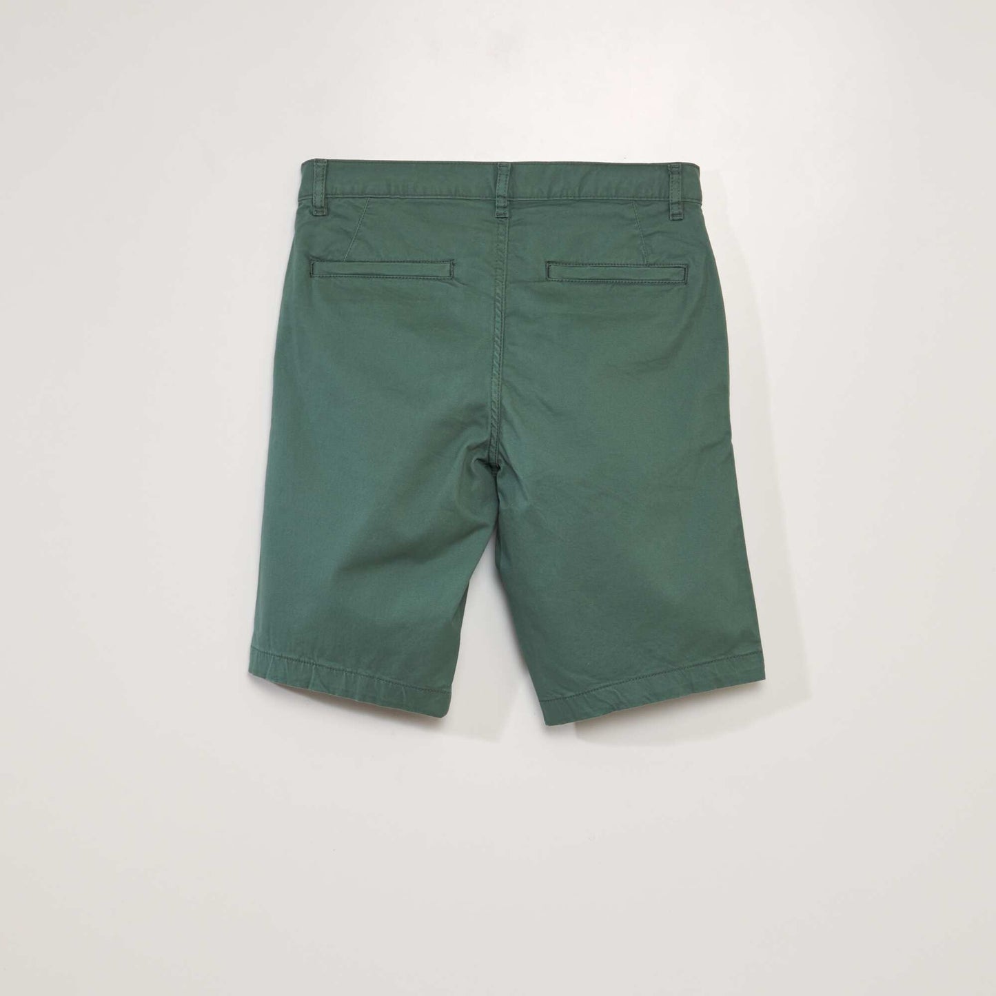 Plain chino Bermuda shorts GREEN