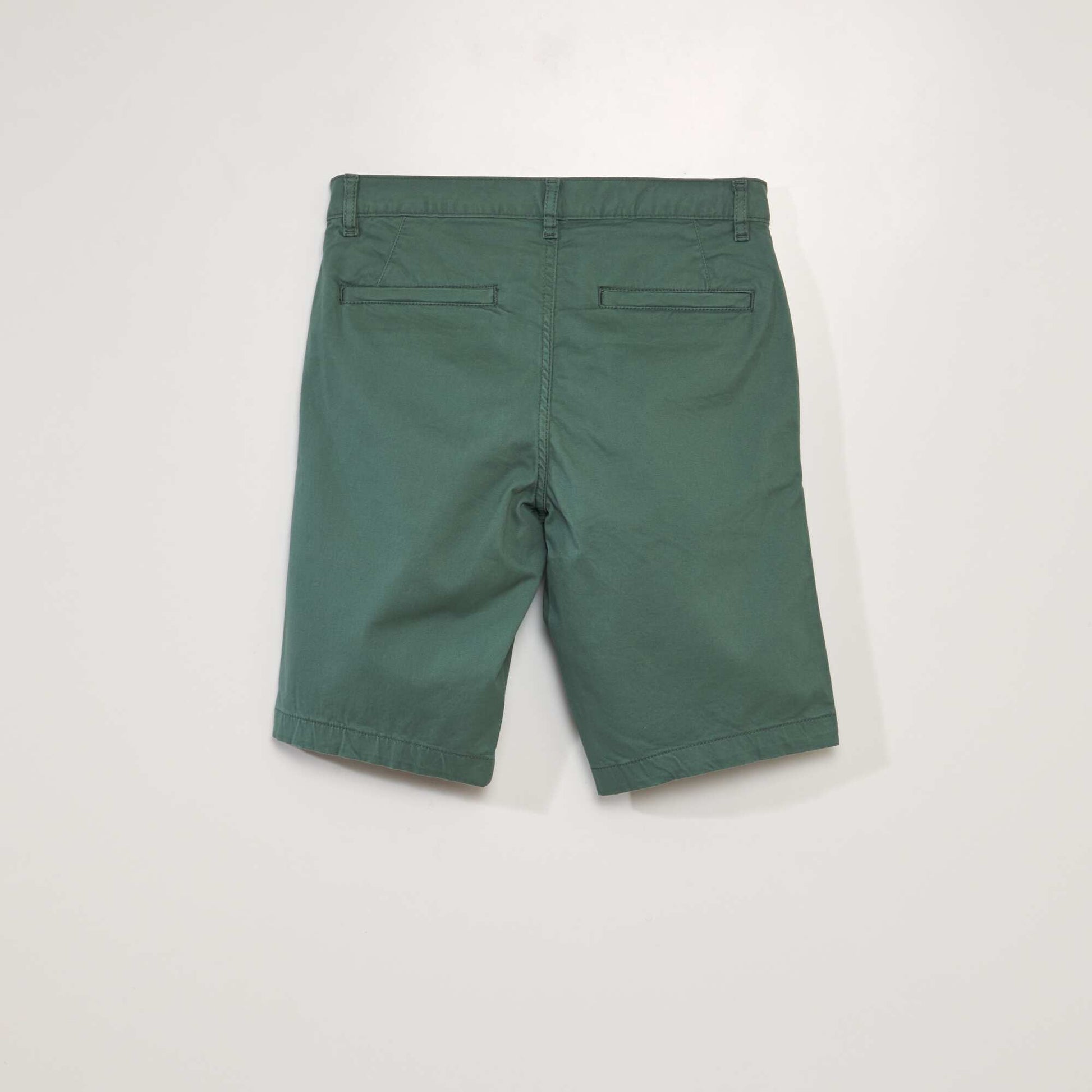 Plain chino Bermuda shorts GREEN