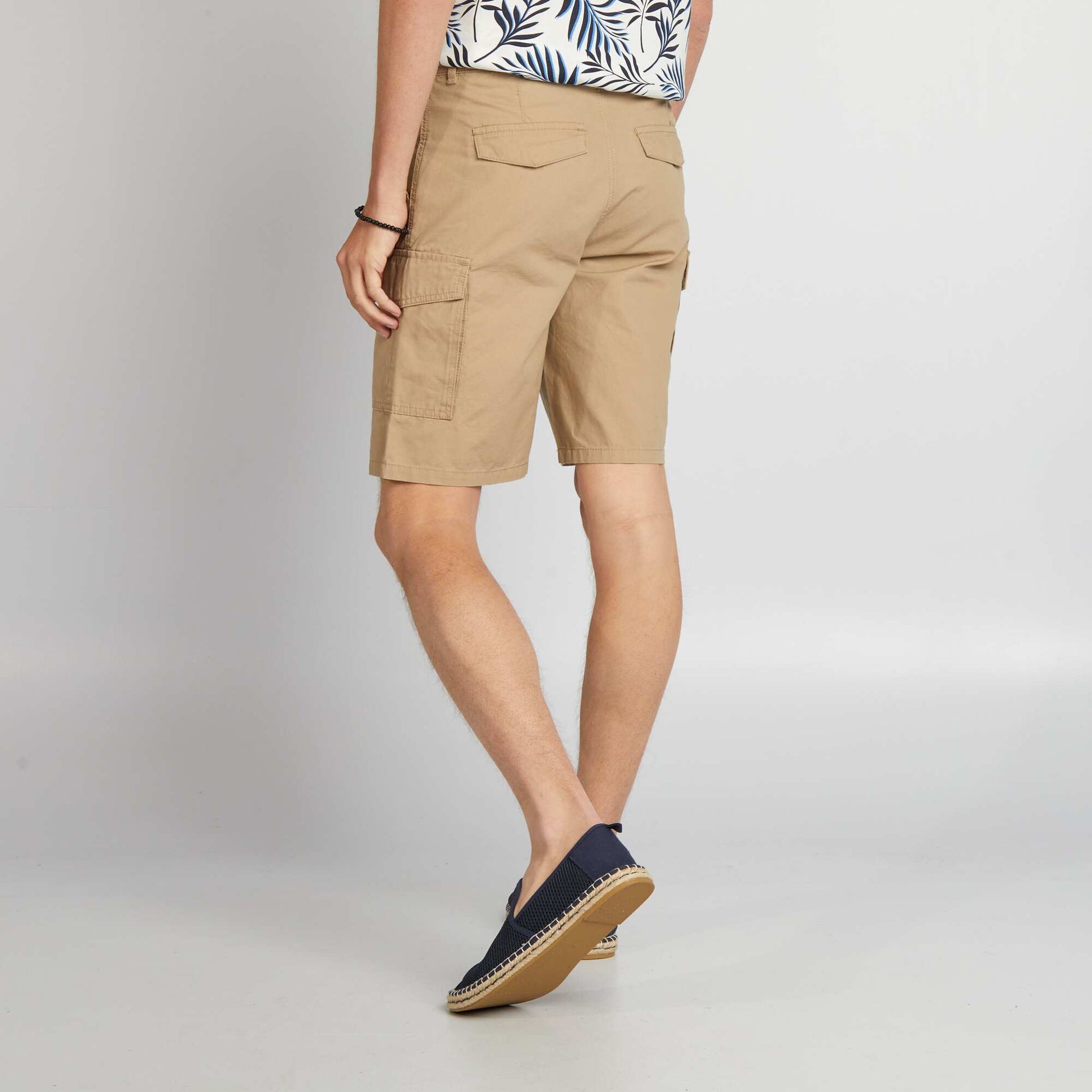 Bermuda shorts with side pockets BEIGE