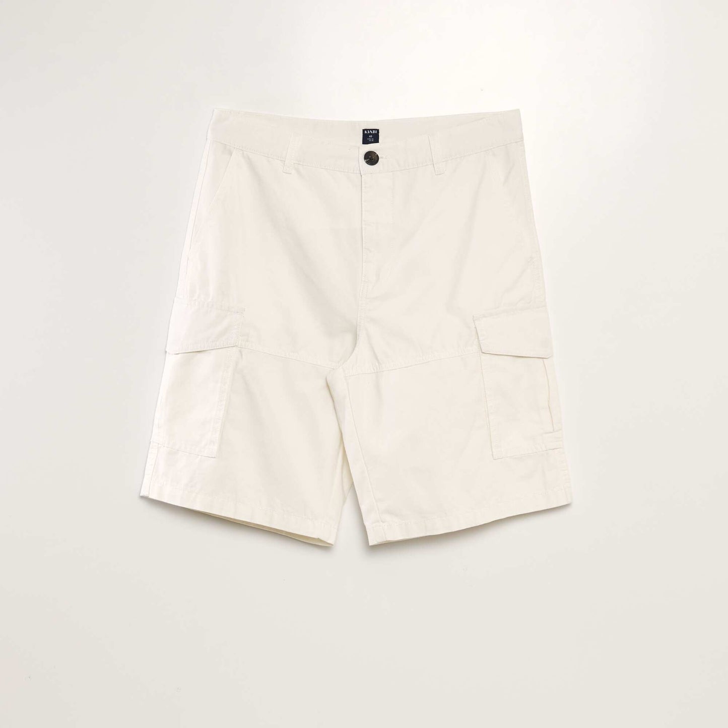 Bermuda shorts with side pockets WHITE