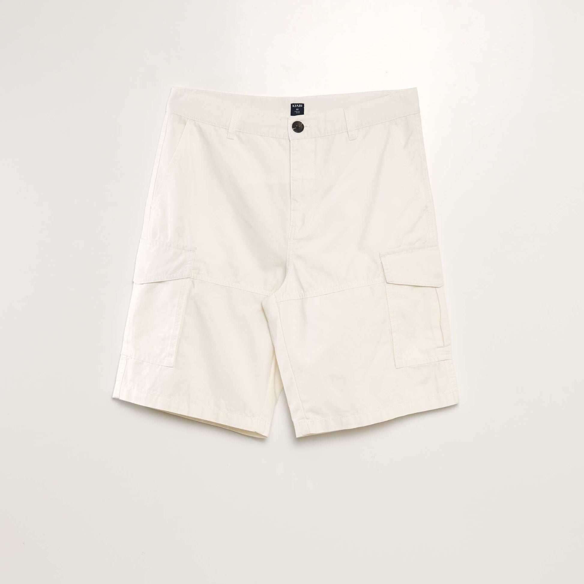 Bermuda shorts with side pockets WHITE
